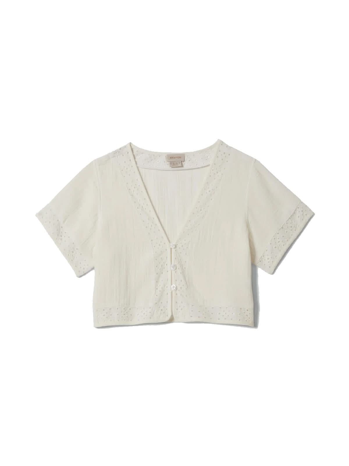 Brixton W's Seaside Eyelet Top Off White