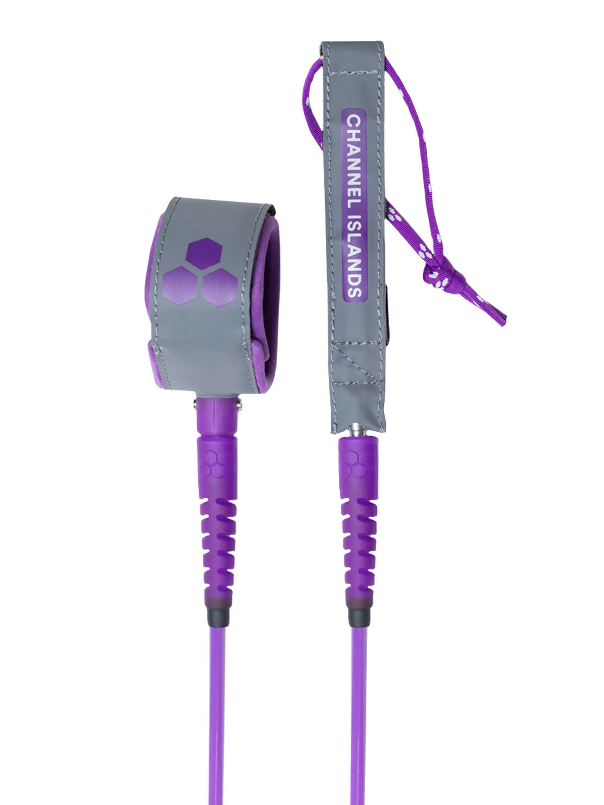 Channel Island Surfboards Hex Comp Leash Light Grey 6'x 3/16"