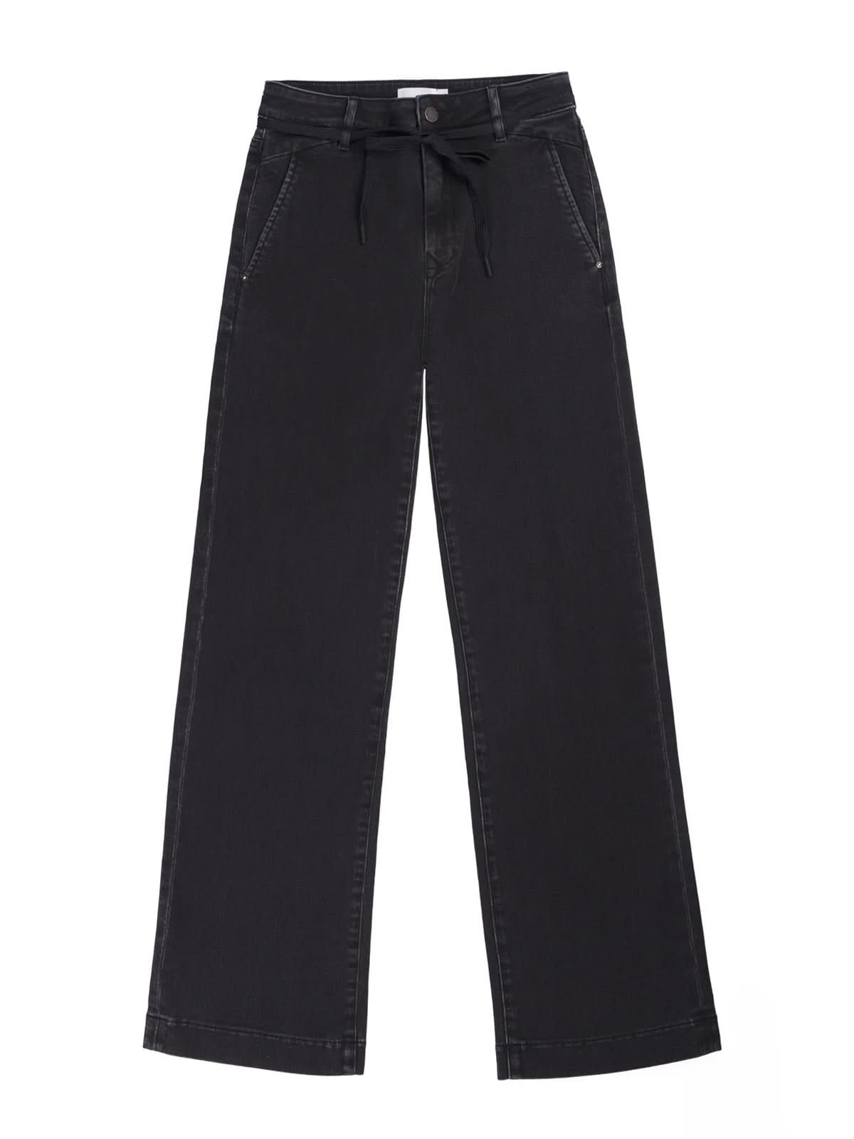 DAWN DEW Flared Soft Denim Jeans Black Denim L32