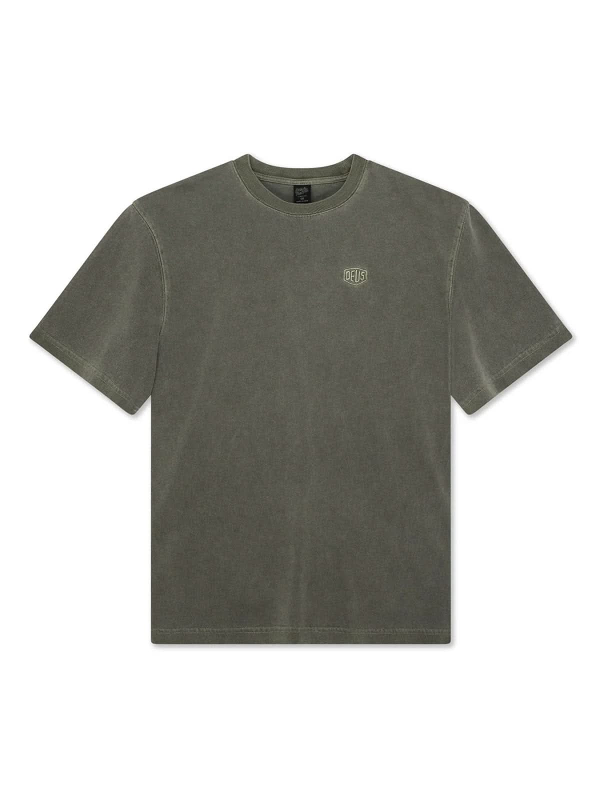 Deus Ex Machina Shield Garment Dyed Tee Cypress Green