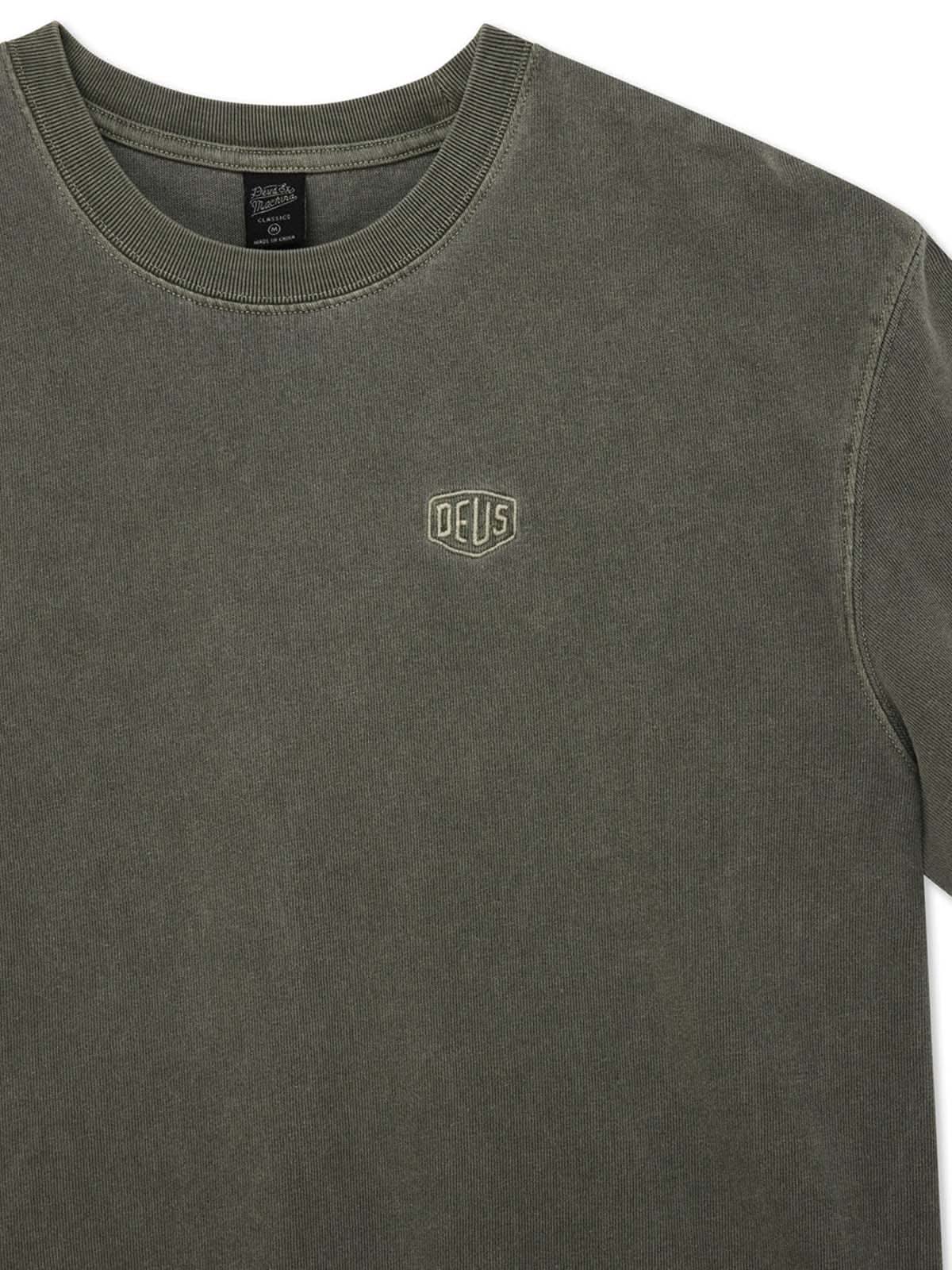 Deus Ex Machina Shield Garment Dyed Tee Cypress Green