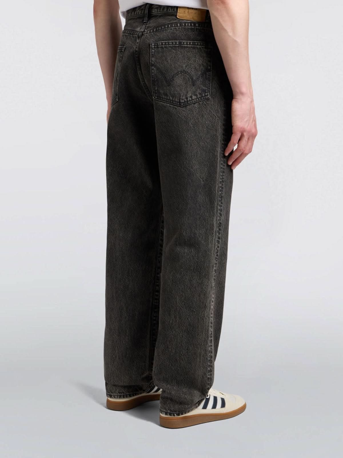 Edwin 13oz Kaihara Loose Jeans Black Dark Used L32