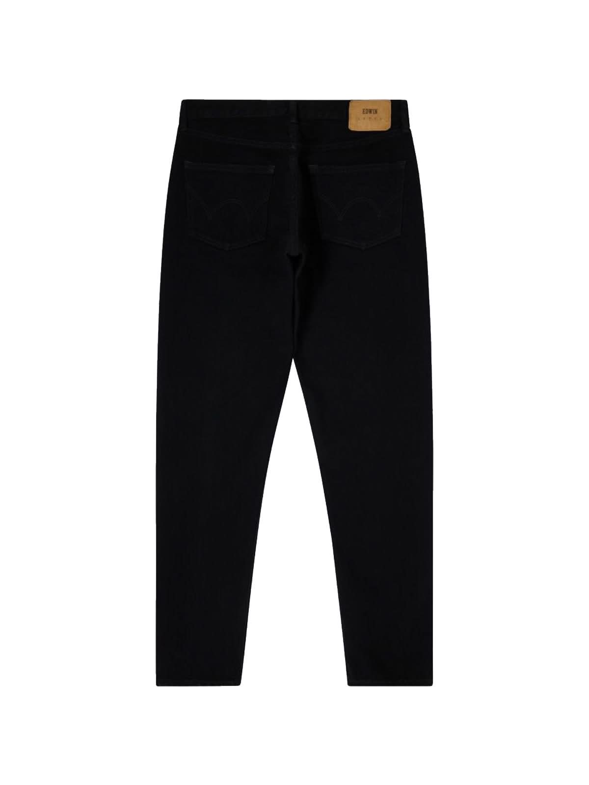 Edwin 13oz Kaihara Regular Tapered Jeans Black Unwashed L30