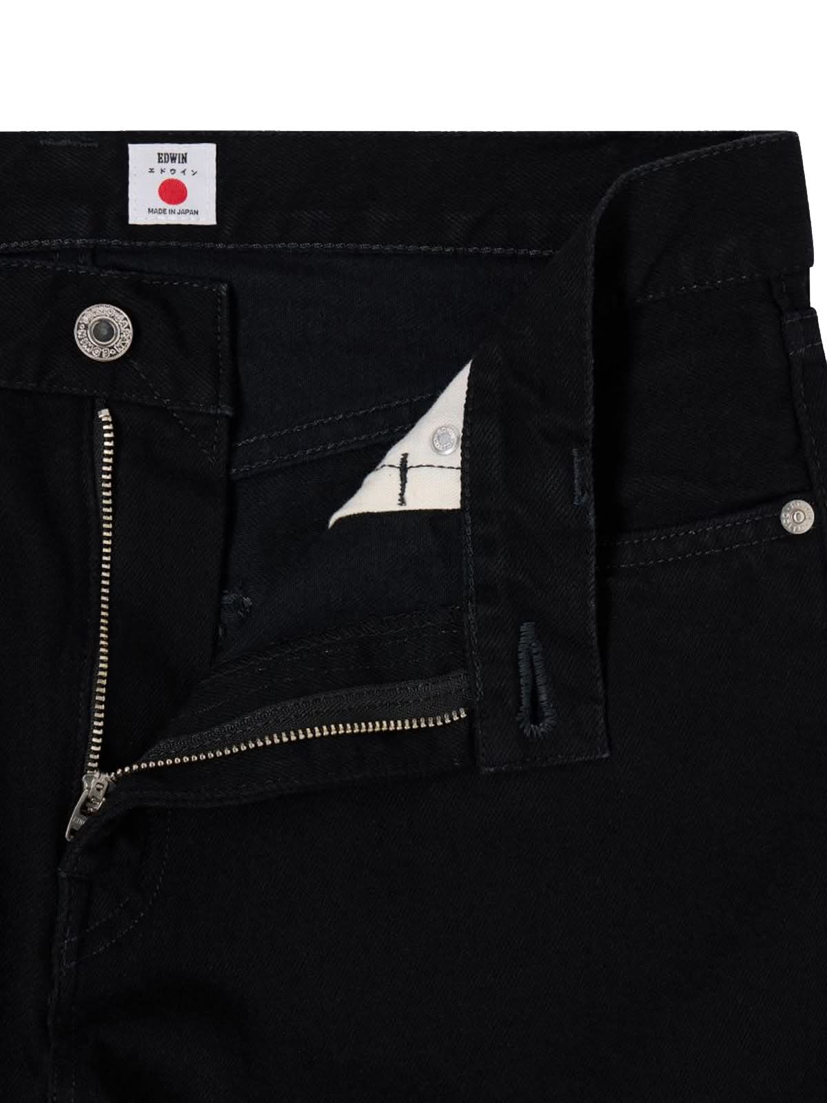 Edwin 13oz Kaihara Regular Tapered Jeans Black Unwashed L30