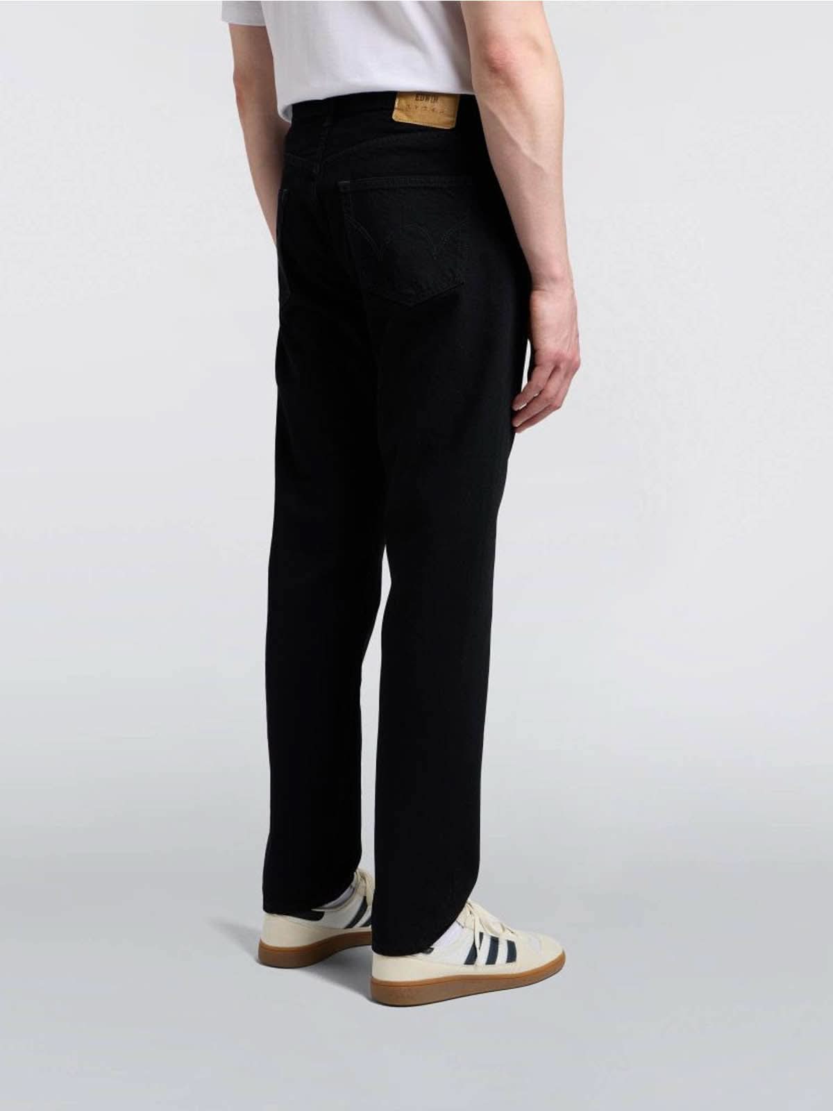 Edwin 13oz Kaihara Regular Tapered Jeans Black Unwashed L30