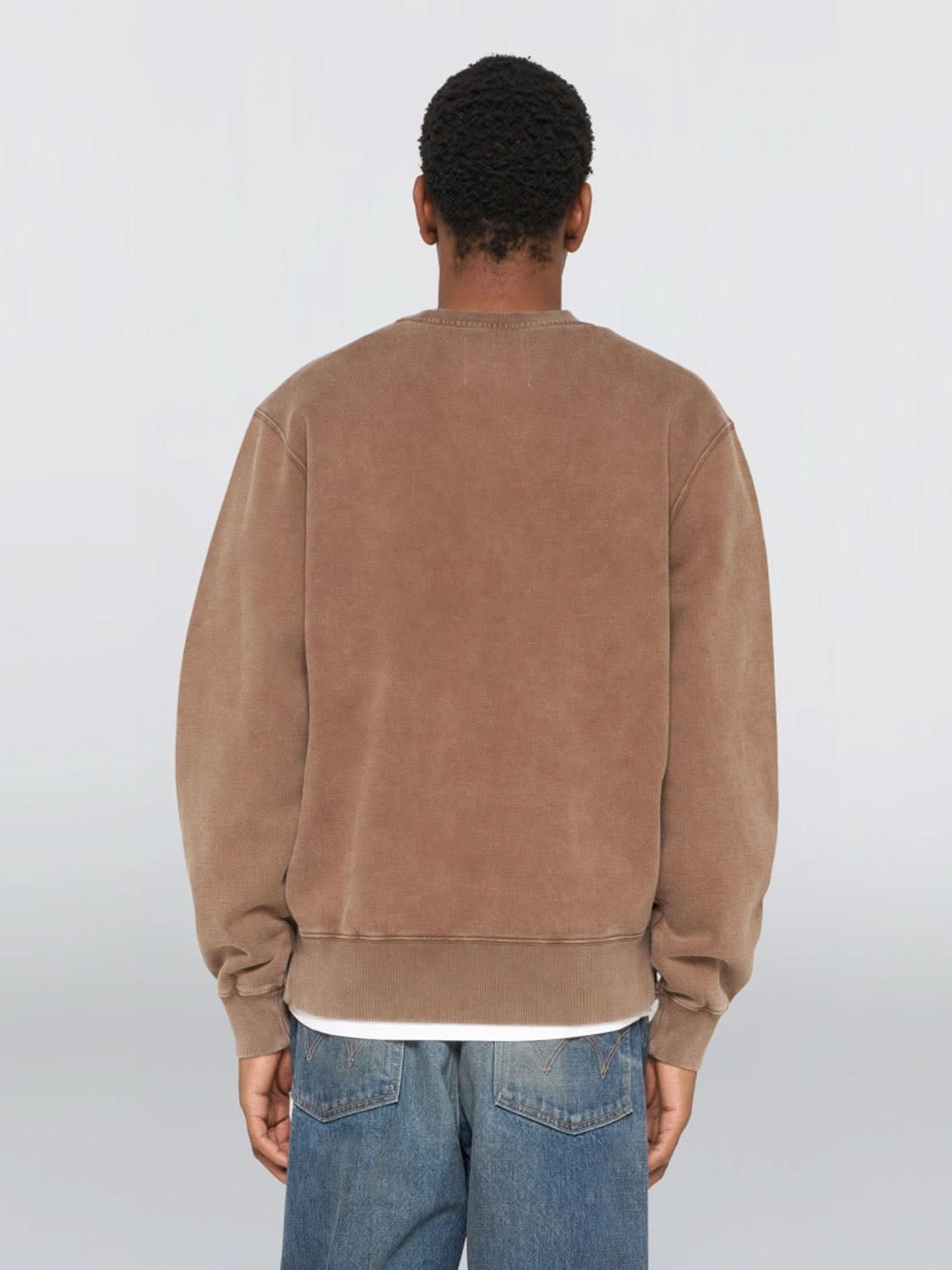 Edwin Axiom Crew Sweat Brown Marble Fade Out