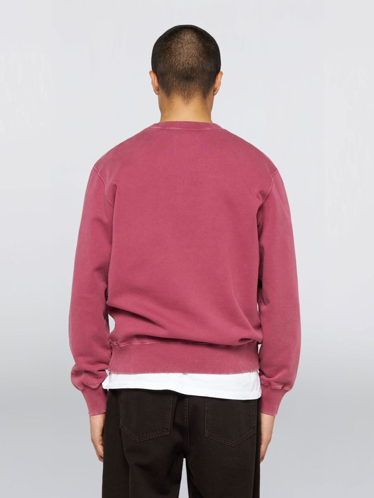 Edwin Axiom Crew Sweat Red Plum Marble Fade Out