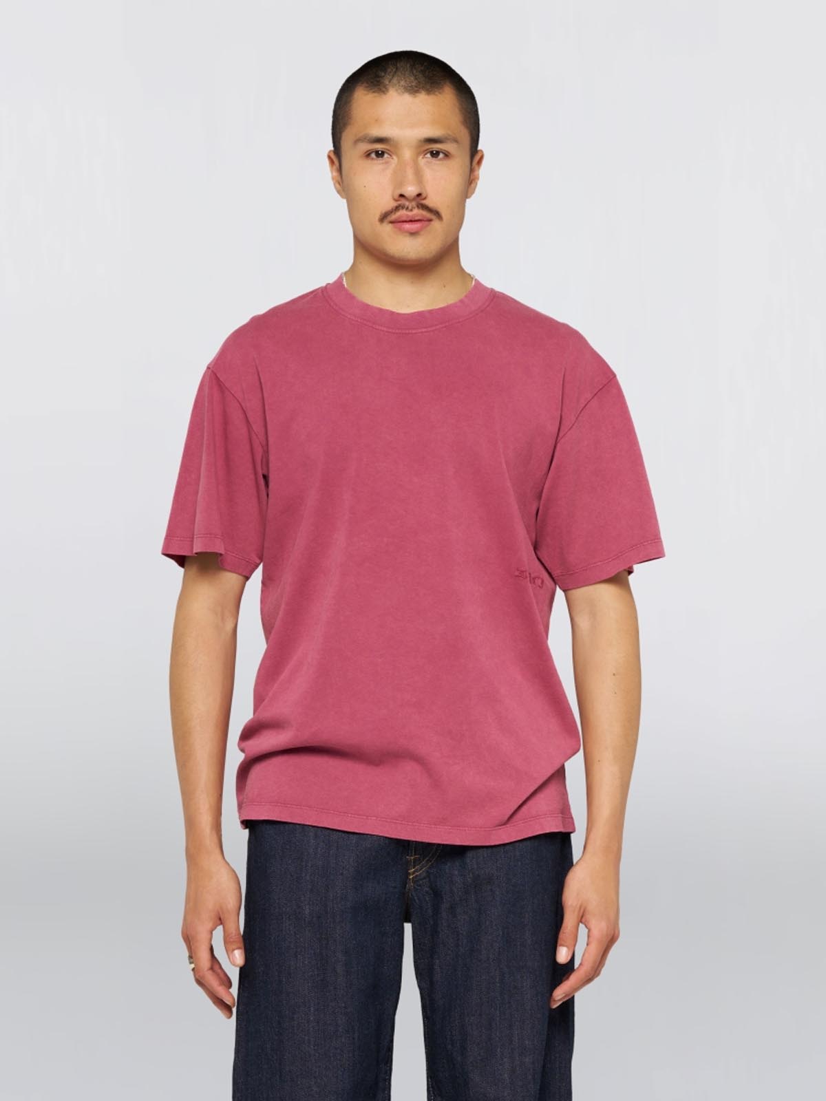 Edwin Axiom T-Shirt Red Plum Marble Fade Out