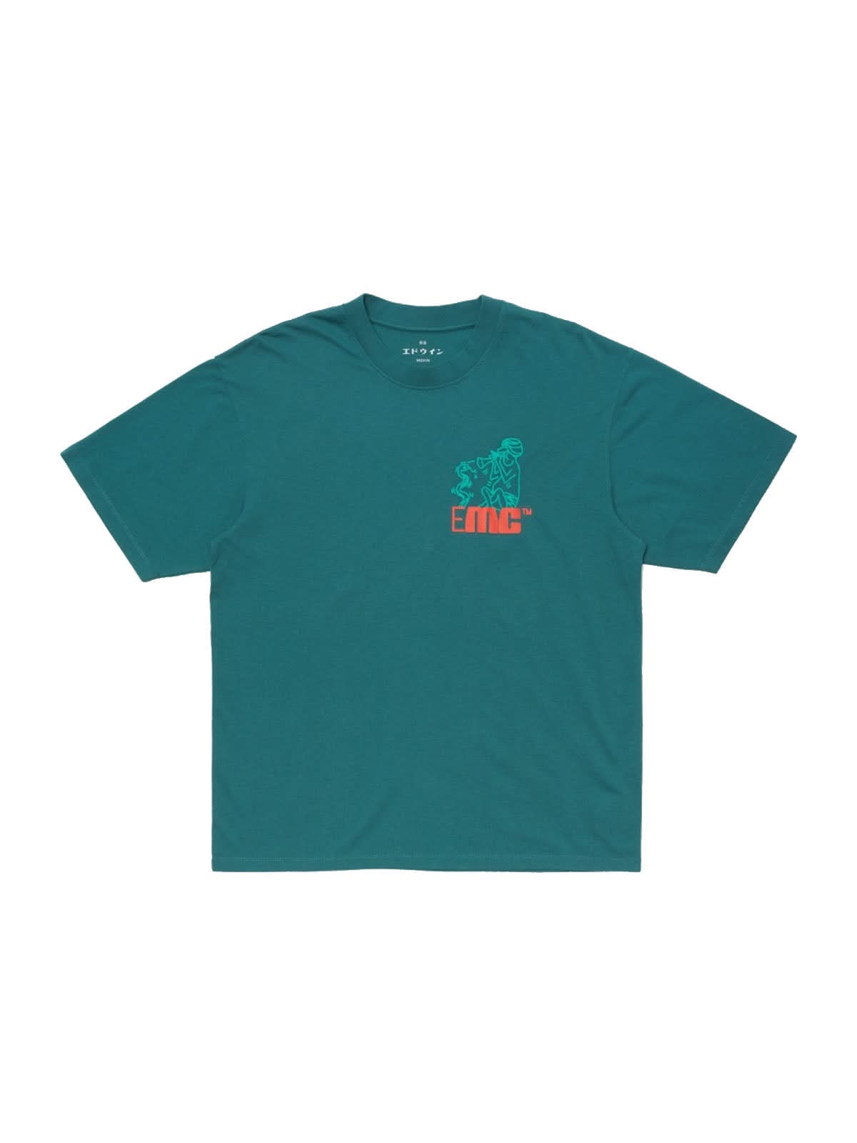 Edwin Charmer Chest T-Shirt Mediterranea
