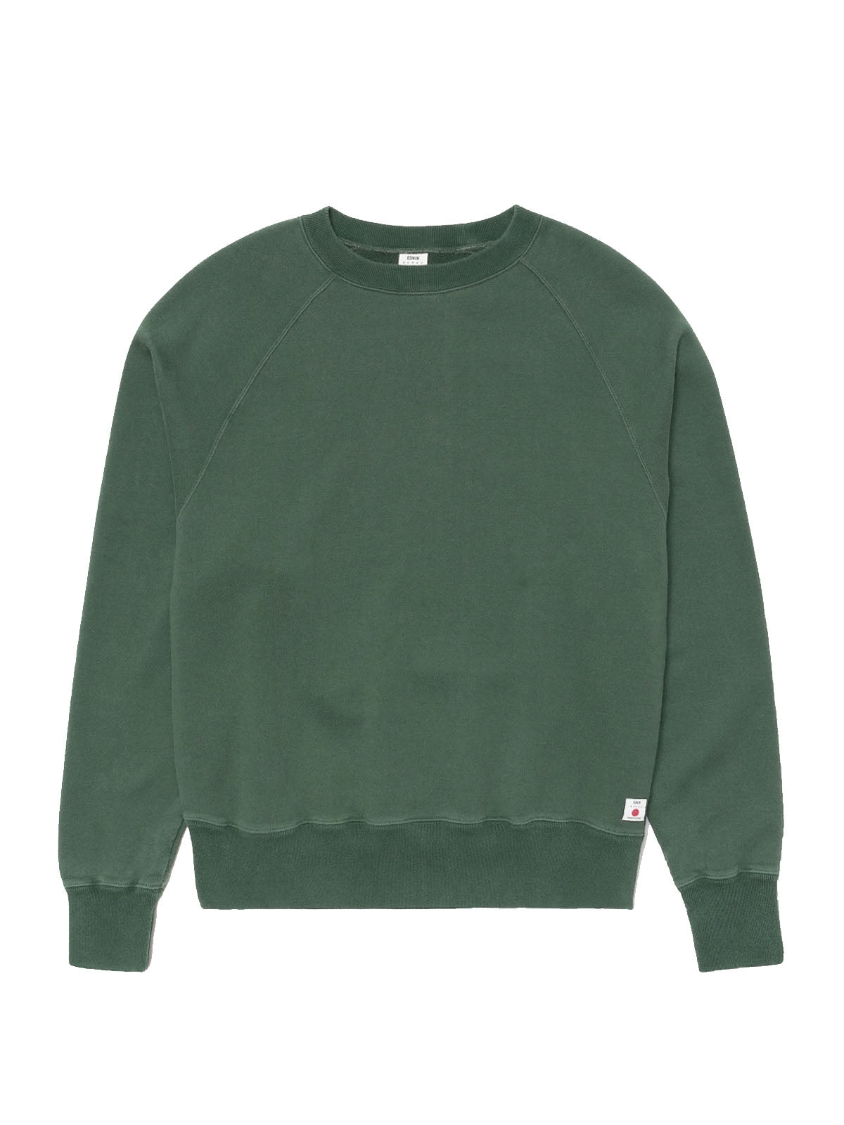 Edwin Raglan Sleeve Crew Green Ozone