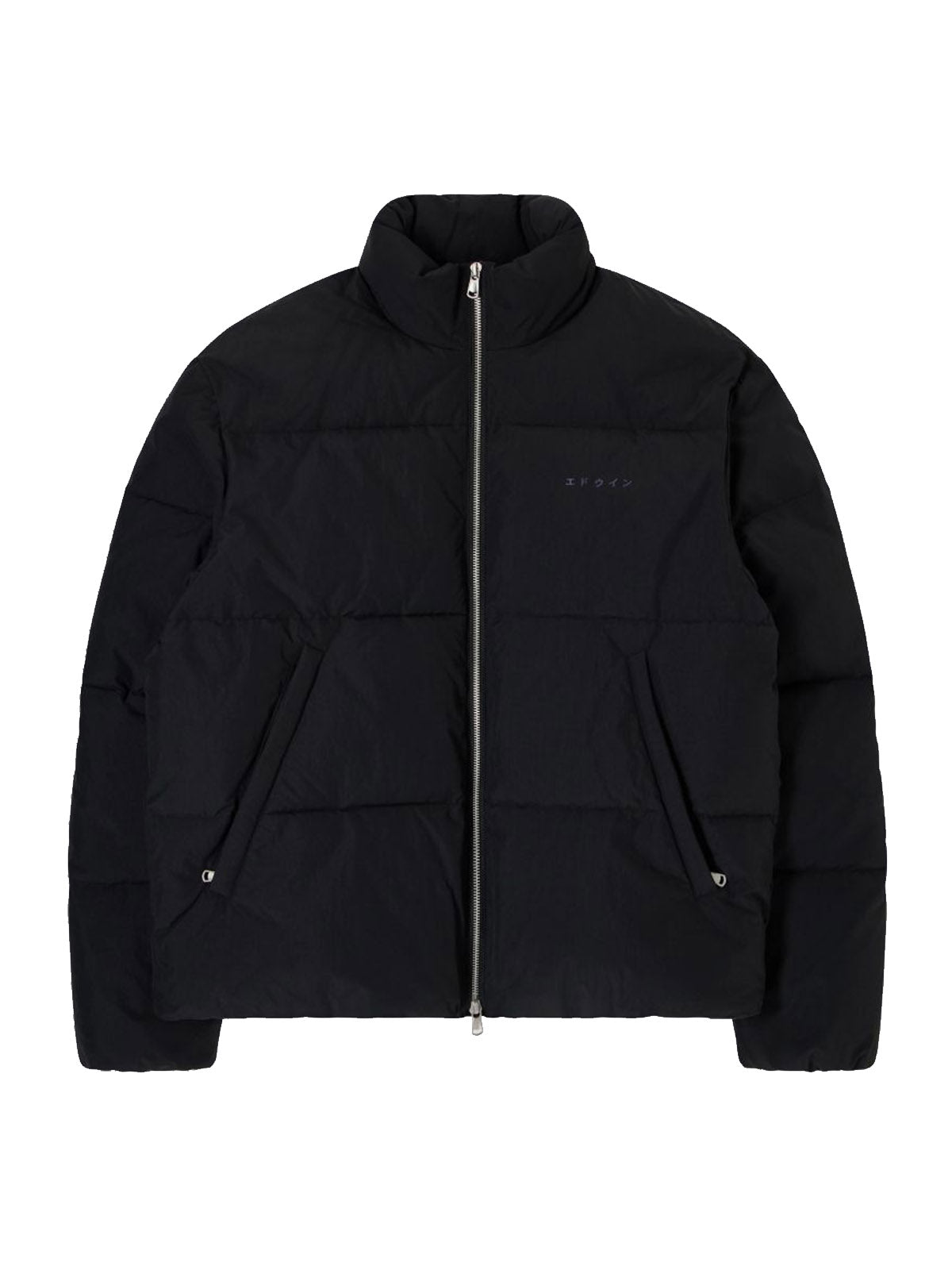 Edwin Puffer Jacket Plain Weave Black