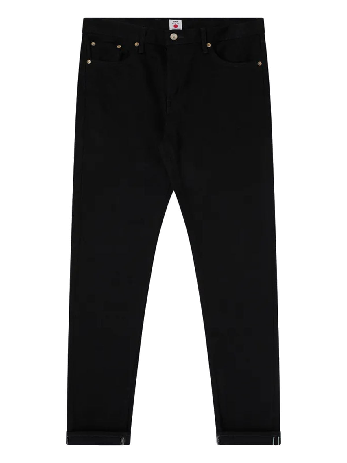 Edwin Slim Tapered Kaihara Black Rinsed Green X White L30