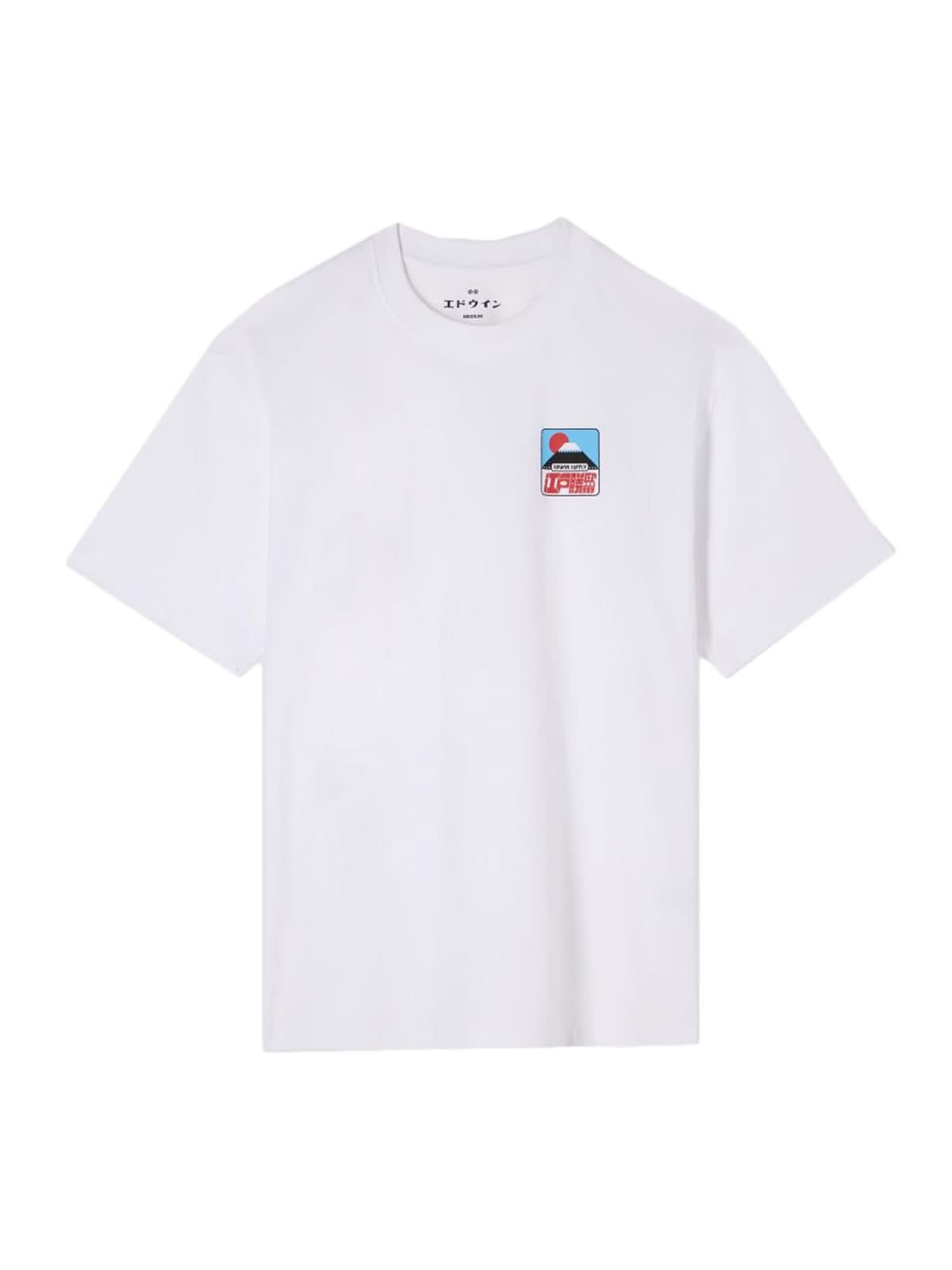 Edwin Sunset On Fuji San Tee White