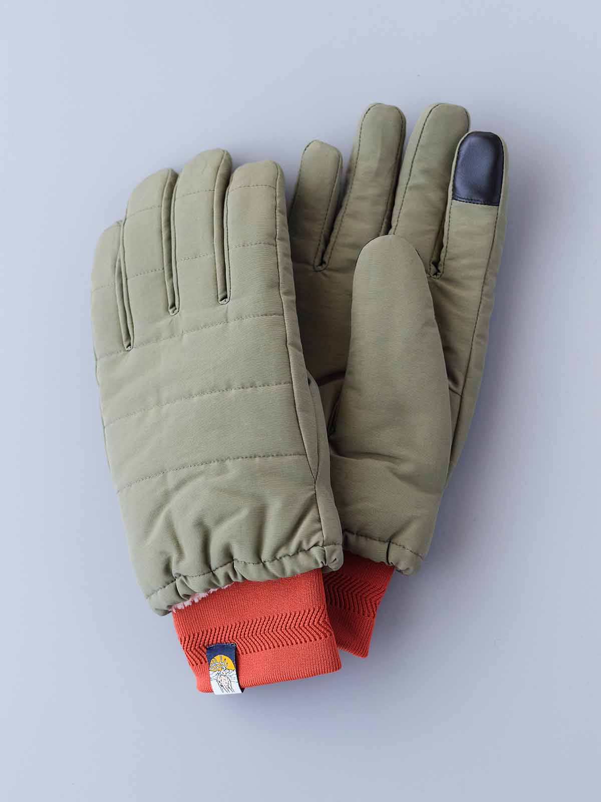 Elmer Joh Knit Cuff Glove Khaki Conductive