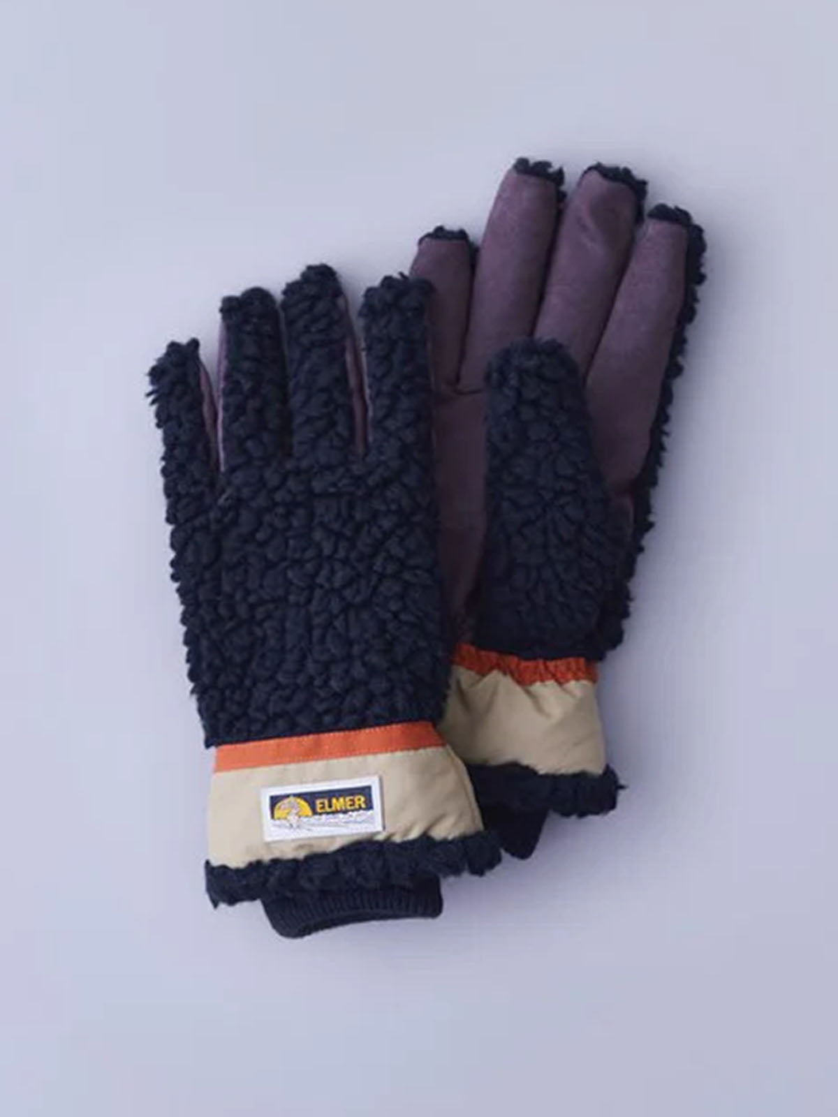 Elmer Wool Pile 5 Fingers Gloves / Conductive Navy