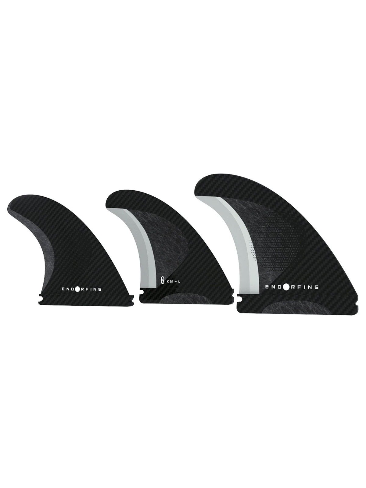 Endorfins KS1 3-Fin Set Futures Black/Black Large