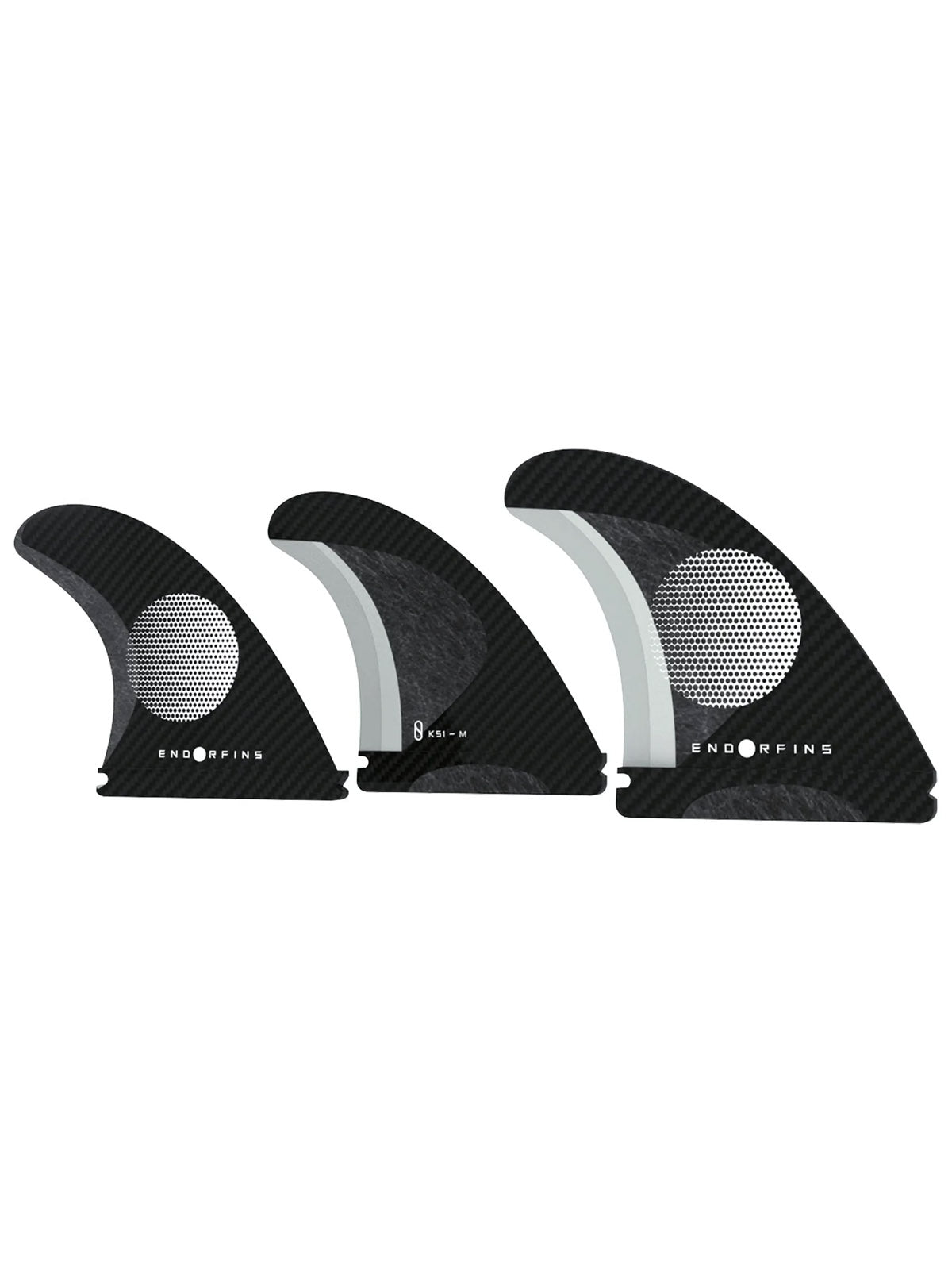 Endorfins KS1 3-Fin Set Futures Black/White Medium