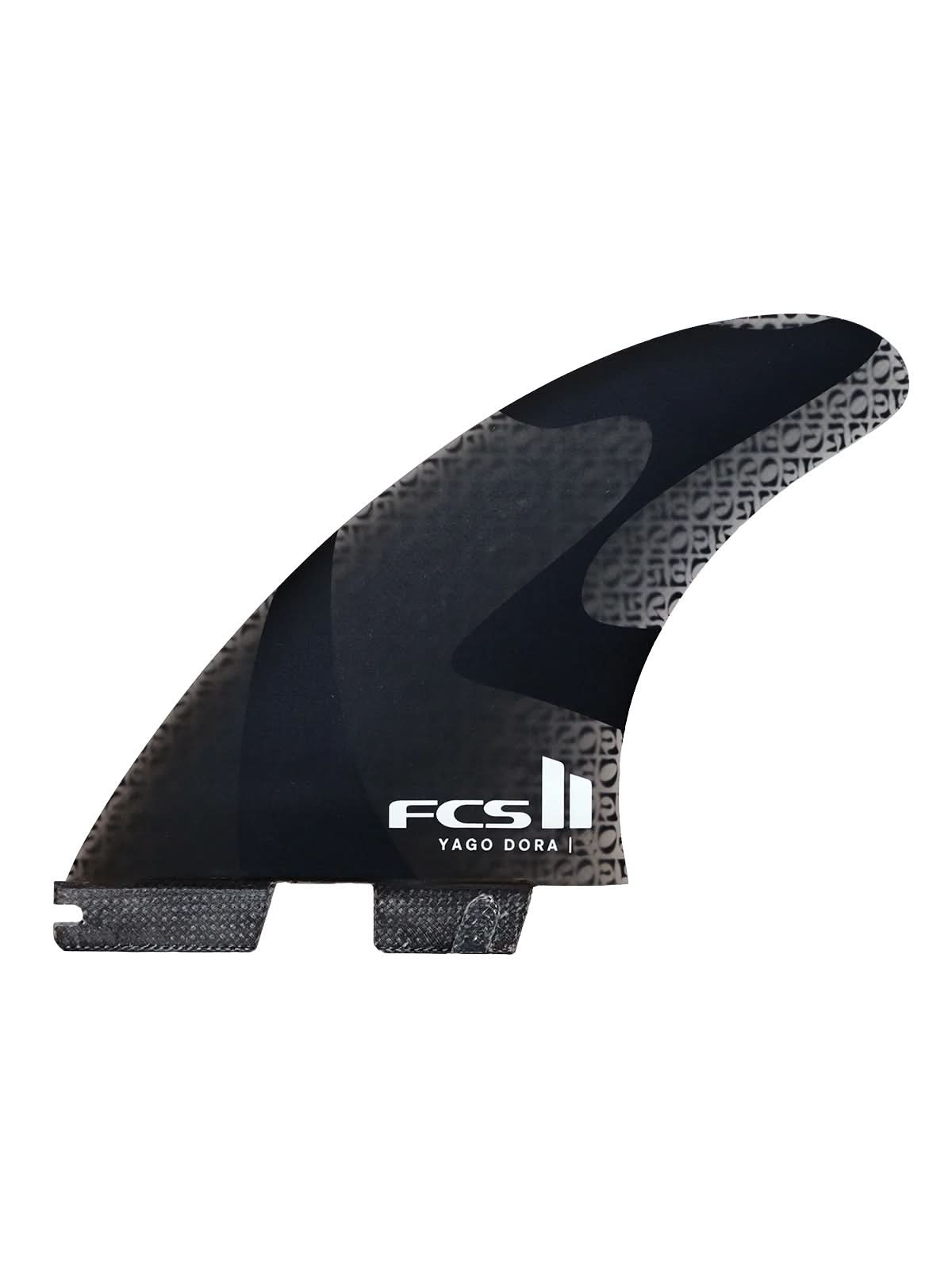 FCS II Fins Yago Dora PG Tri Fin Set Smoke Large