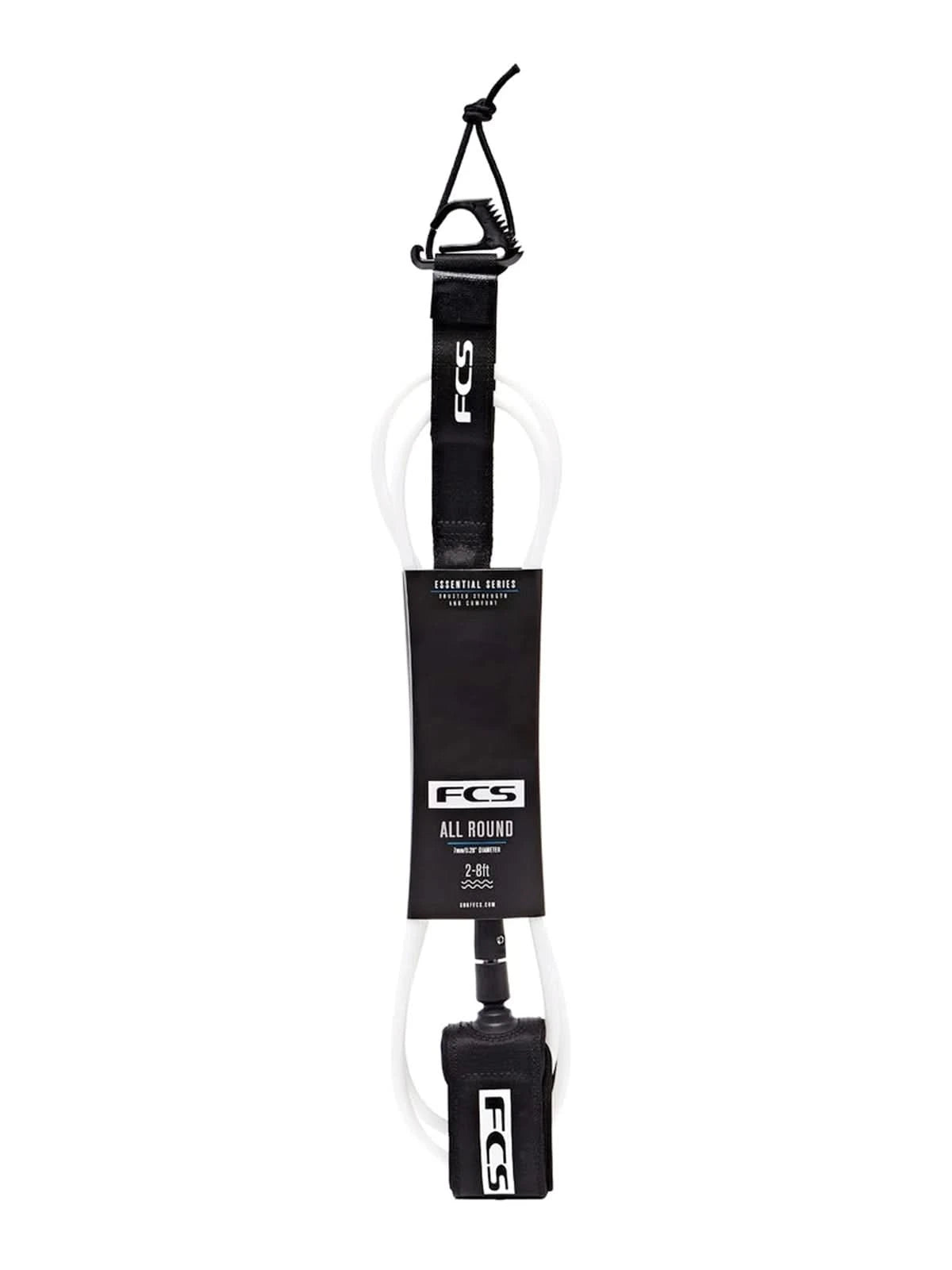 FCS All Round Essential Leash White/Black 6'0