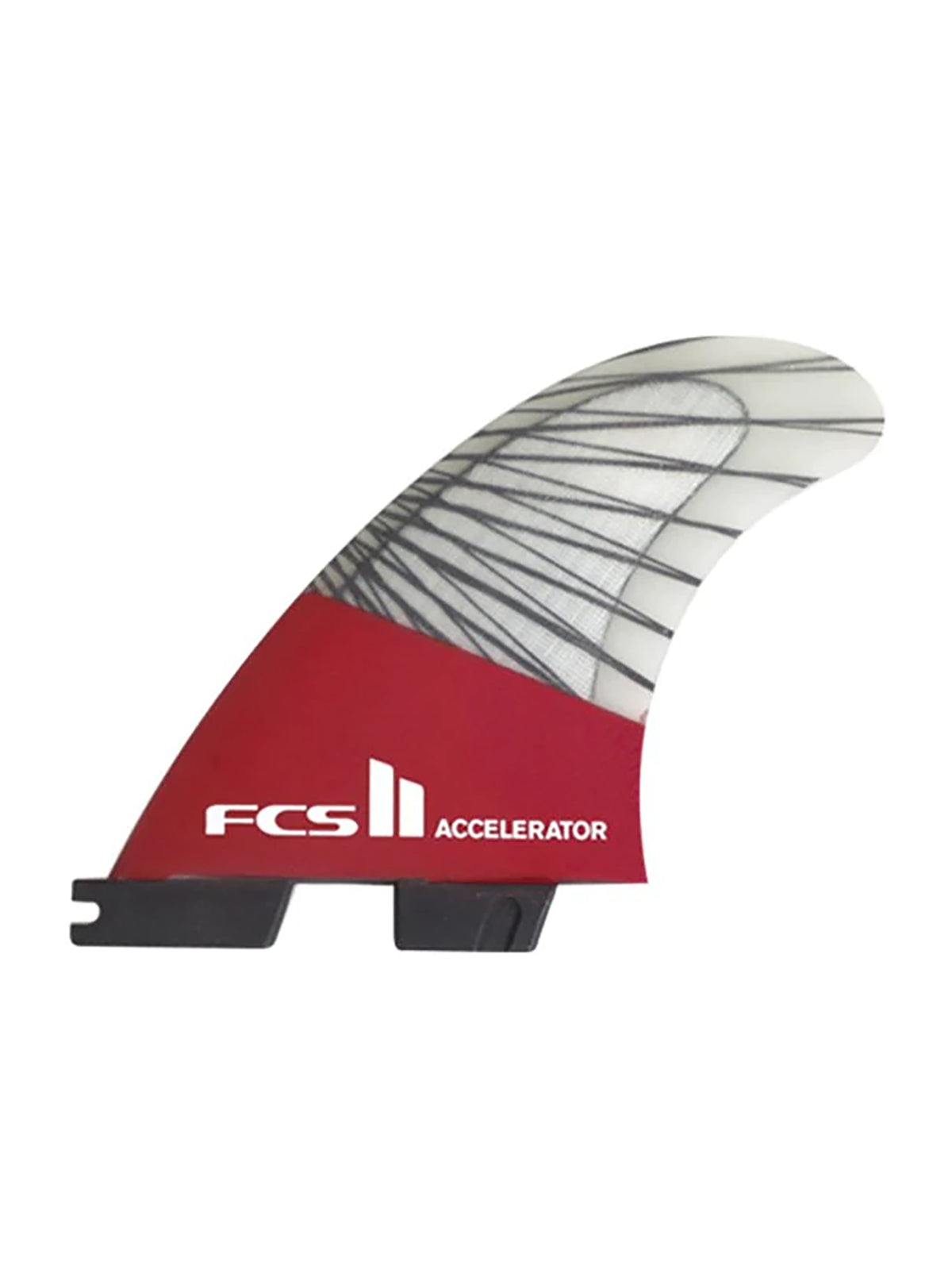 FCS II Fins Accelerator PC Carbon Tri Set Red Mood Large