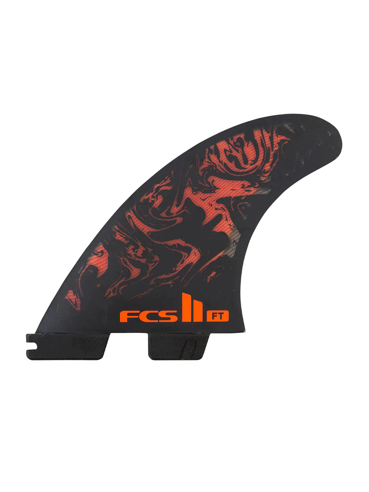 FCS II Fins FT PC Tri Fin Set Off Black/Red Large