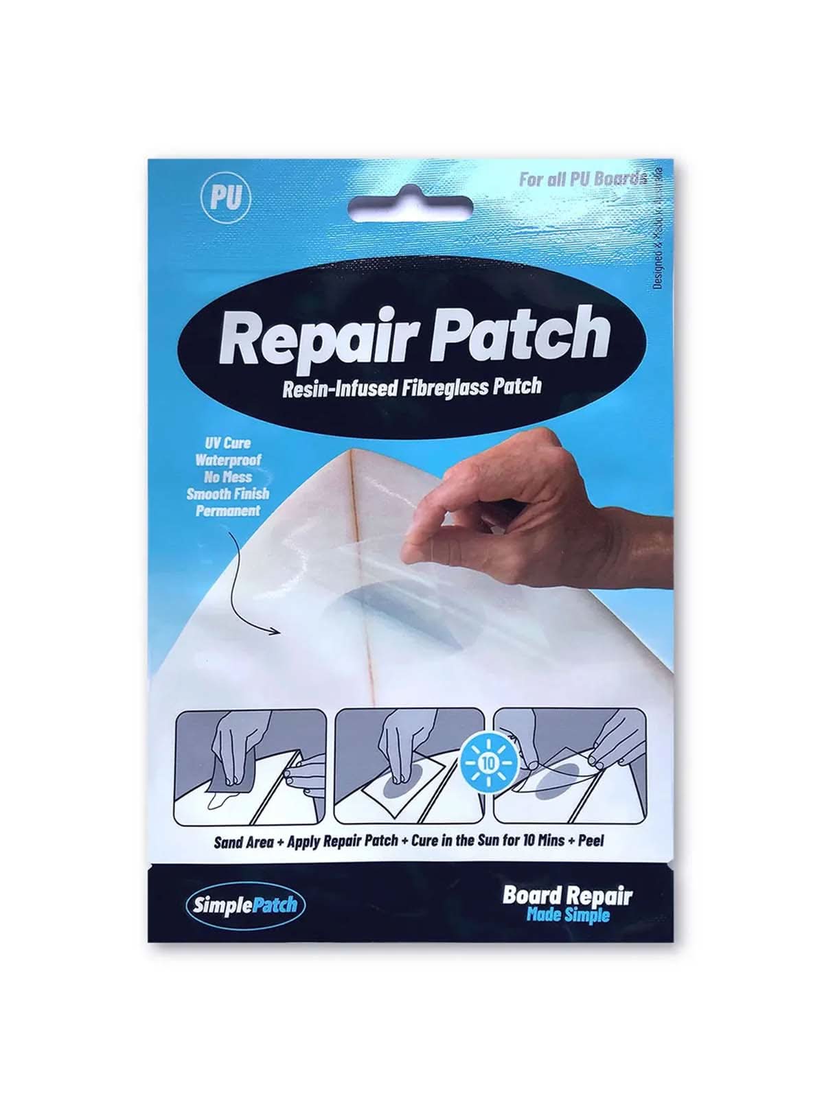 FCS Fins Simple Patch Repair Large PU Blue