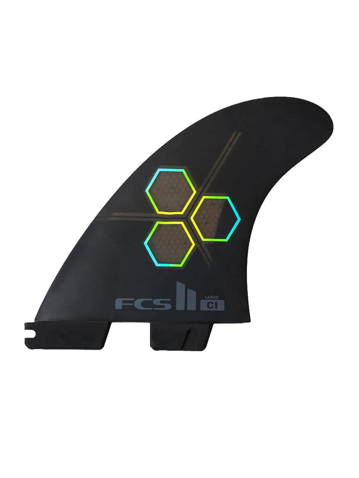 FCS II Fins CI PC Retail Tri Fin Set Black/Multi Large