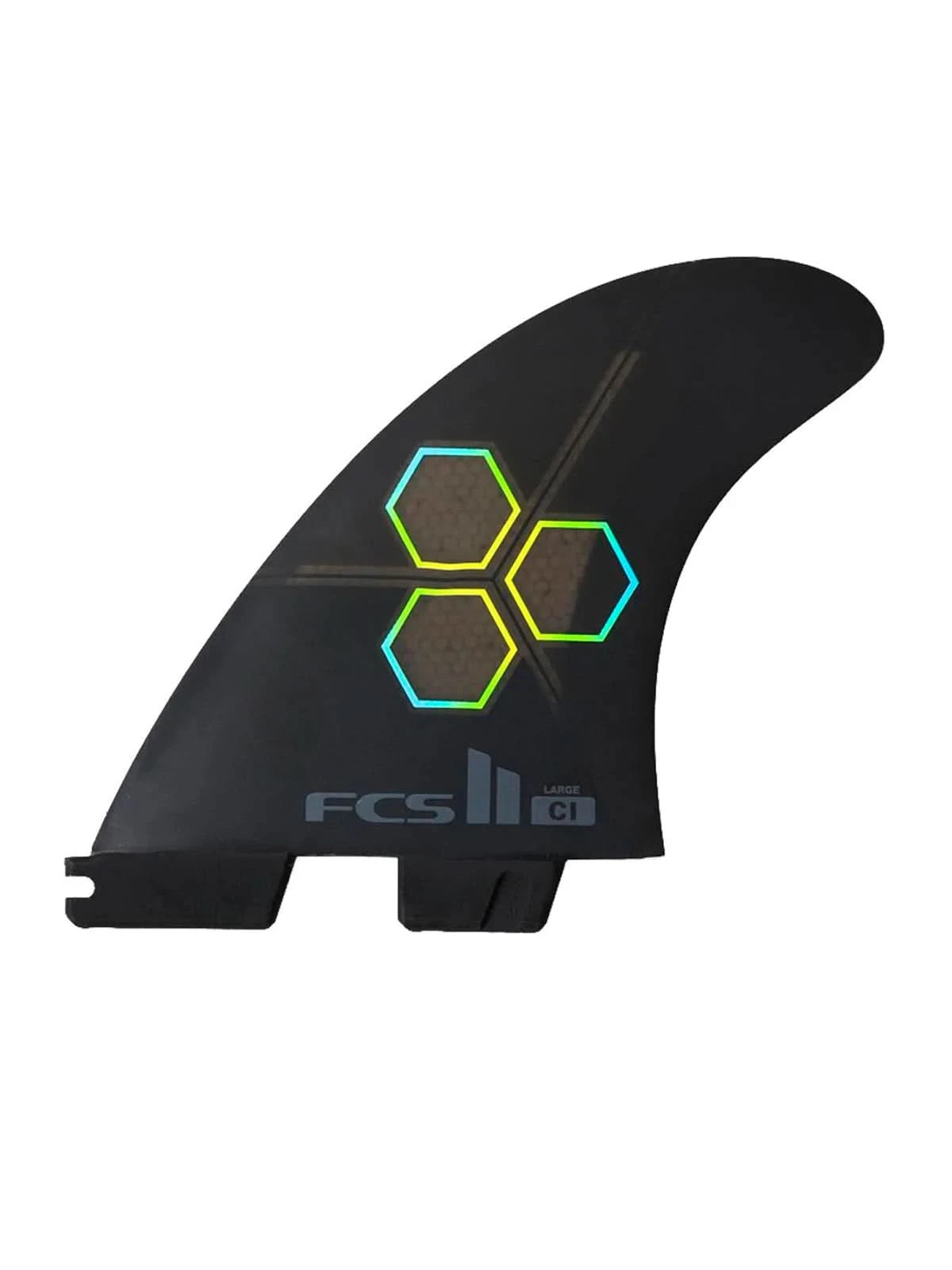 FCS II Fins CI PC Retail Tri Fin Set Black/Multi Large