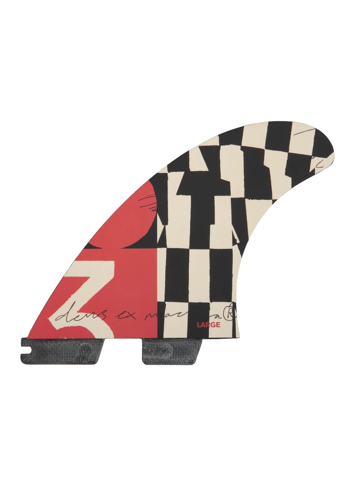 FCS II Fins Deus PC Tri Fins Large Red Black White
