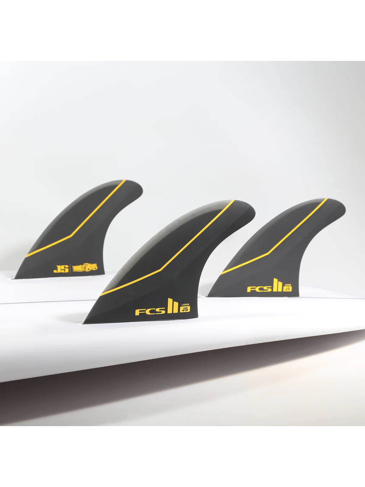 FCS II Fins JS PC Tri Fins Carbon Black Large