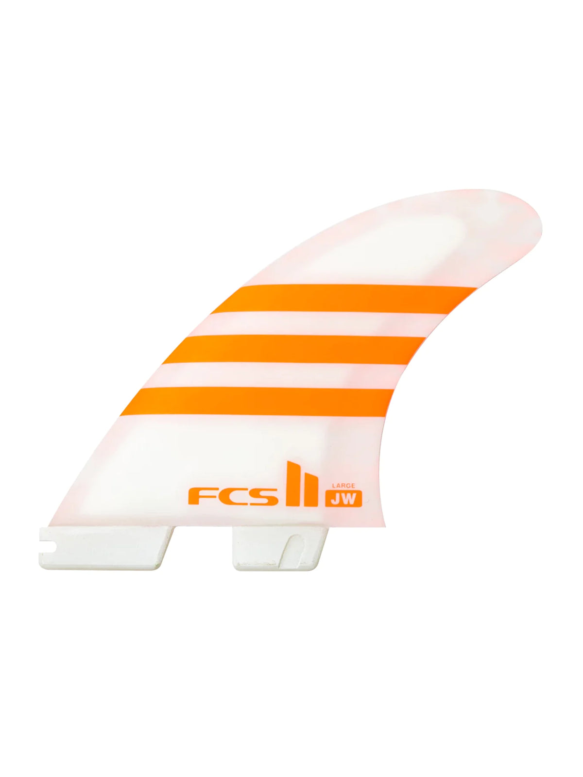 FCS II Fins JW PC AirCore Tri Set Orange White Large