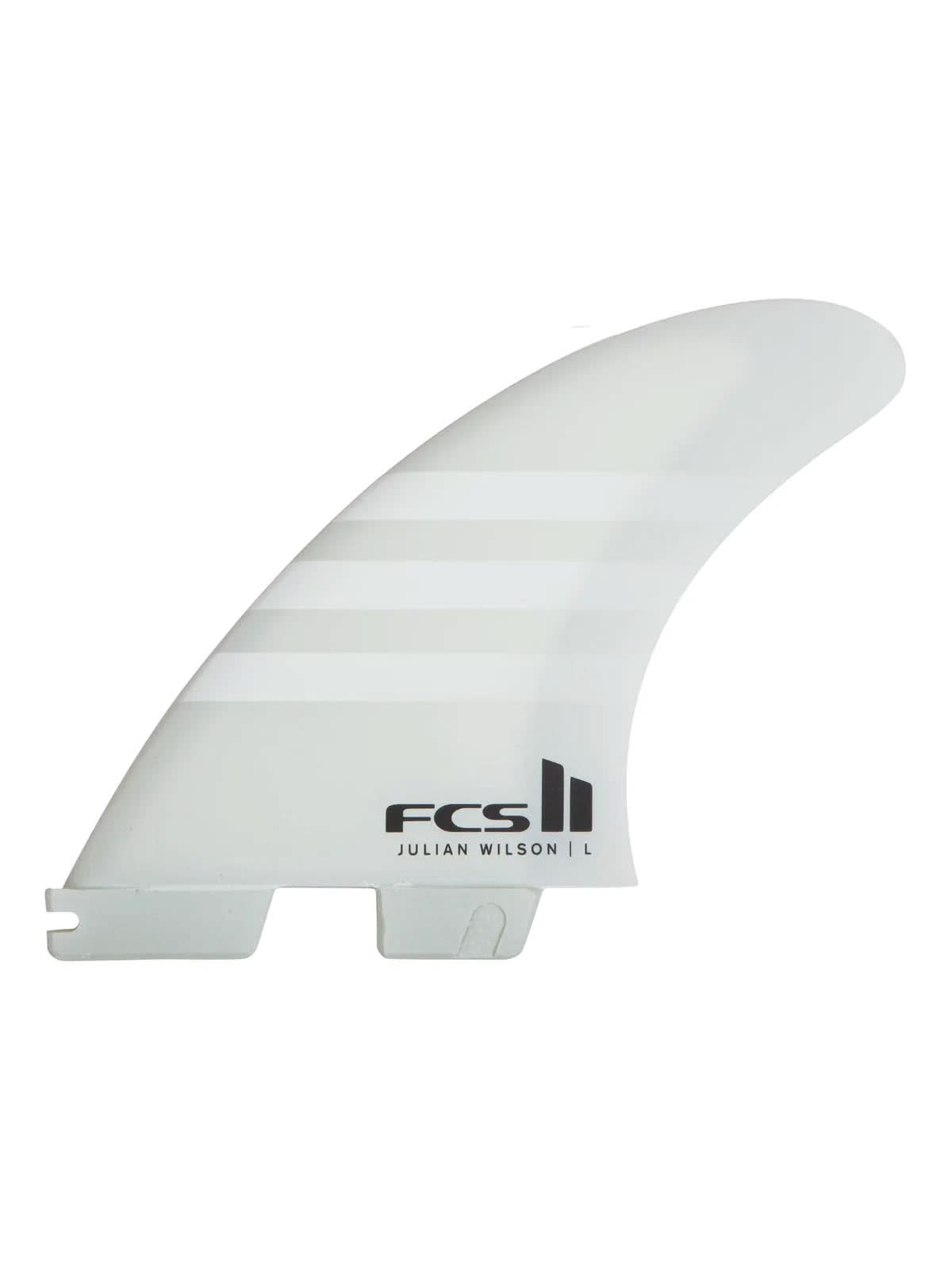 FCS II Fins JW PC Tri Fin Set White/White Medium