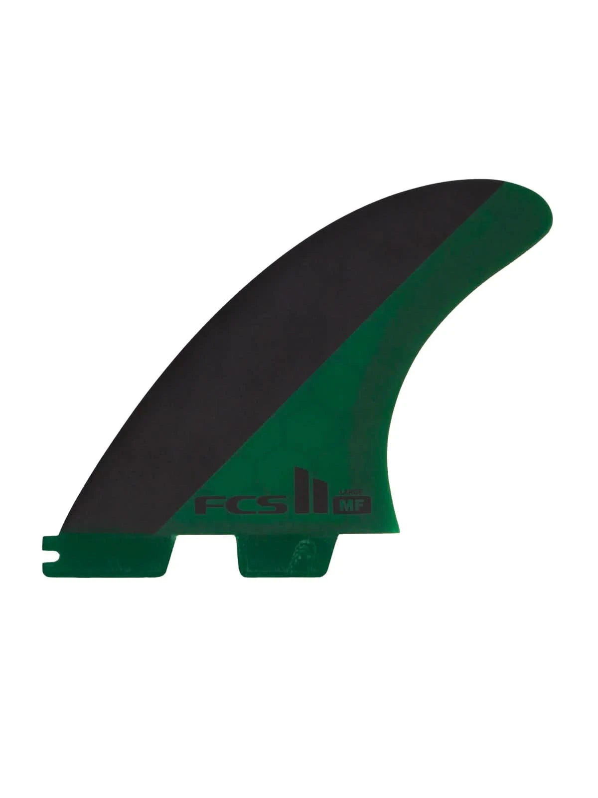 FCS II Fins MF PC Tri Fin Set Black/Olive Large