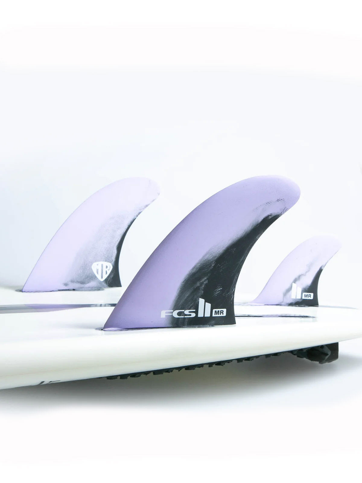 FCS II Fins MR PC Tri Fin Set Mark Richard Lavender Black