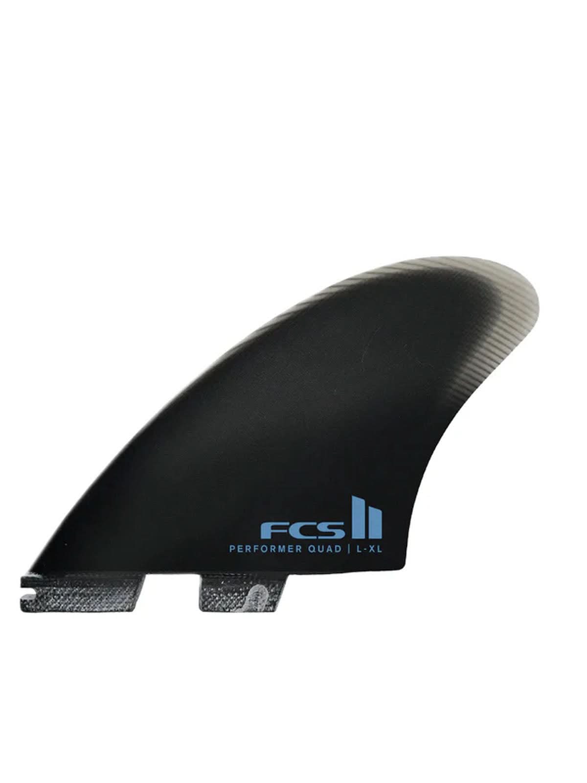 FCS II Fins Performer Quad (Split Keel) PG Fins L-XL Black