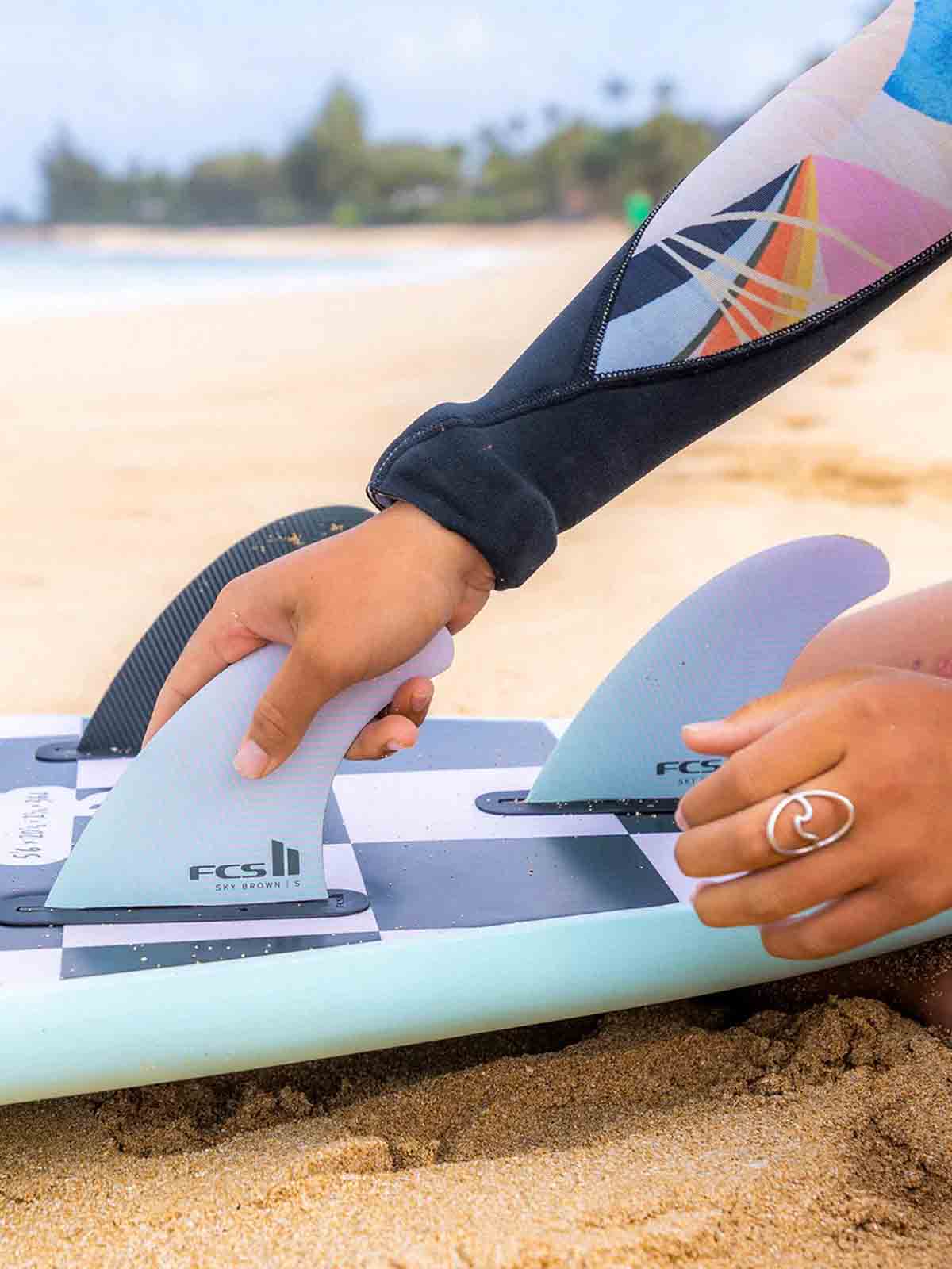 FCS II Fins SB PC tri Fins Small Seafoam Lavender