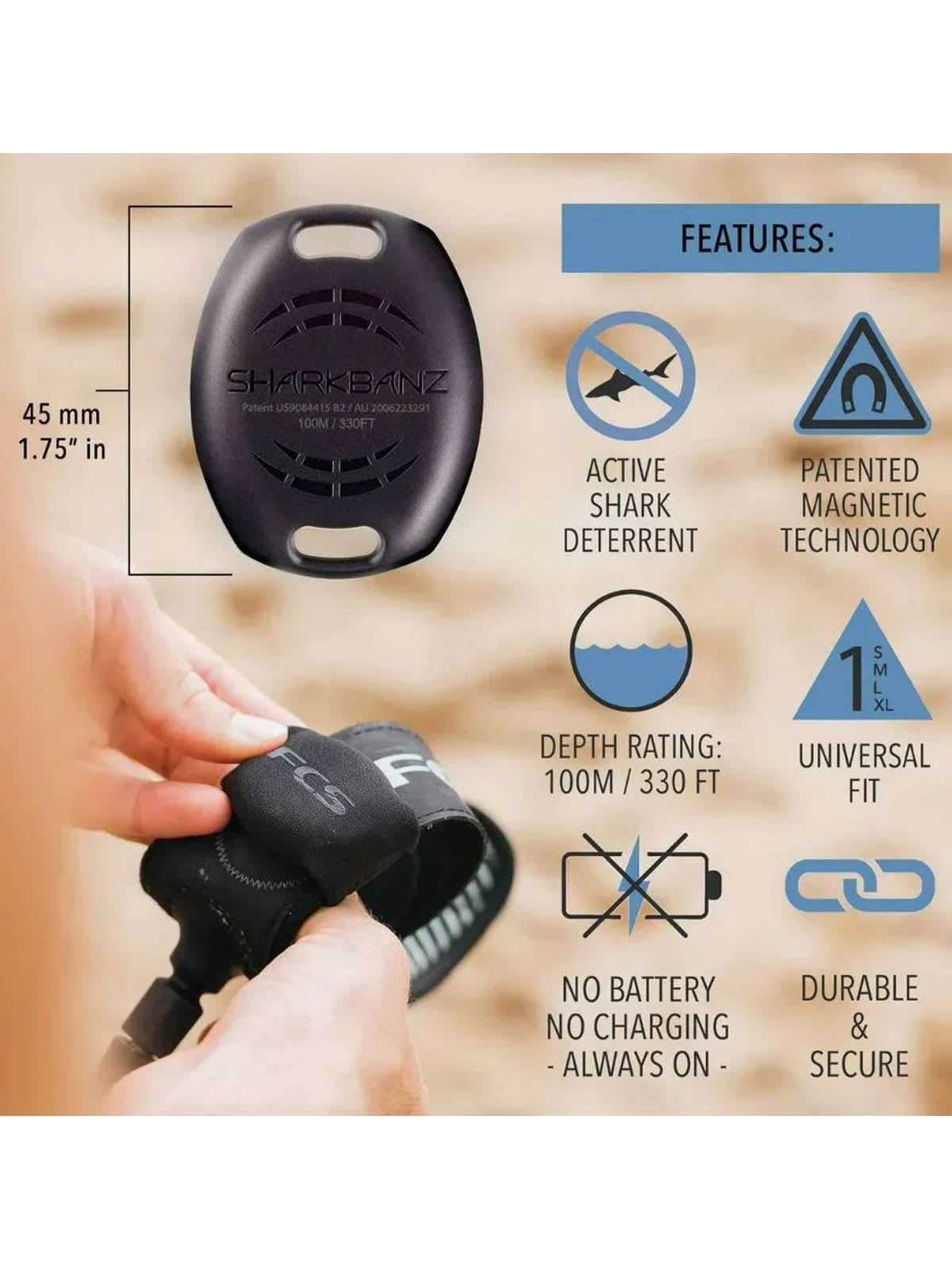 FCS POD x Shark Banz Black