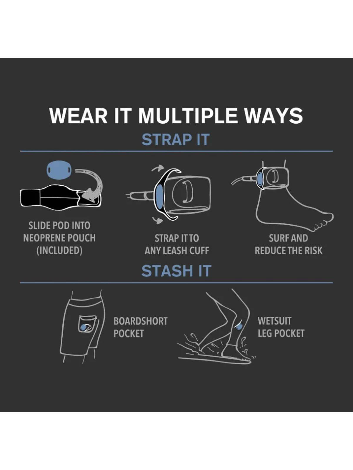 FCS POD x Shark Banz Black