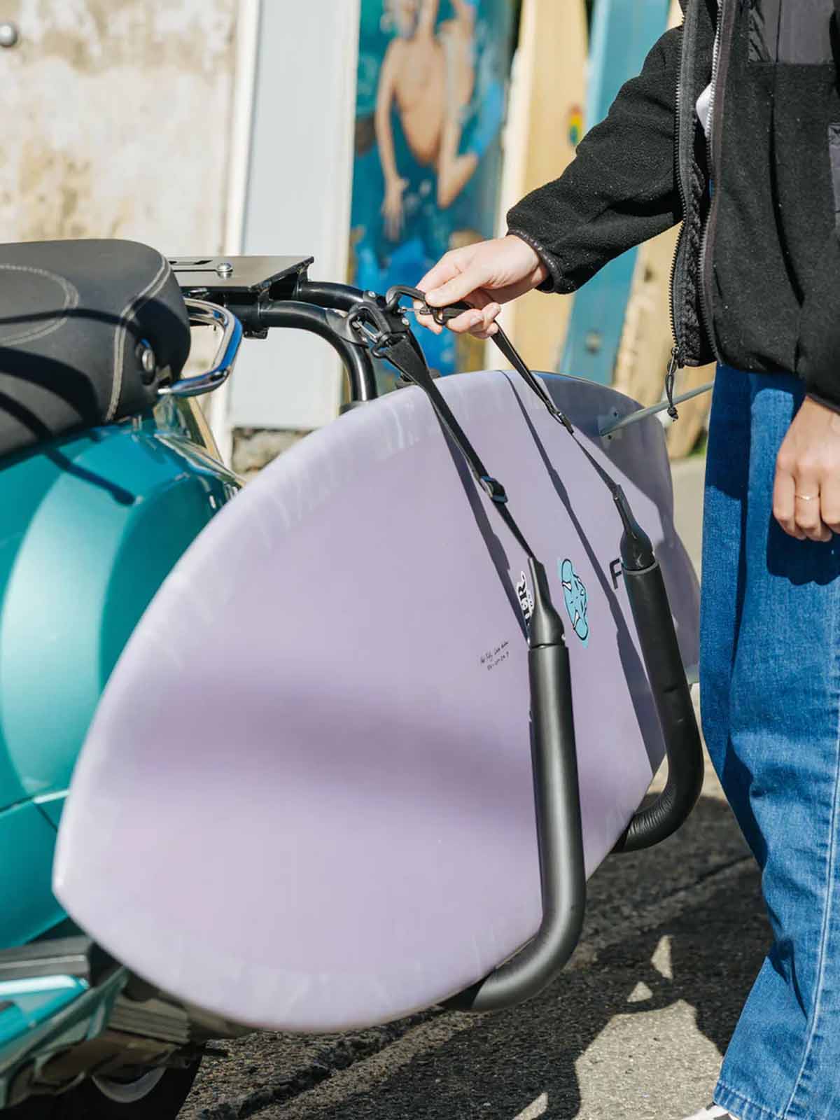 FCS Scooter Surfboard Rack Rear Mount Black