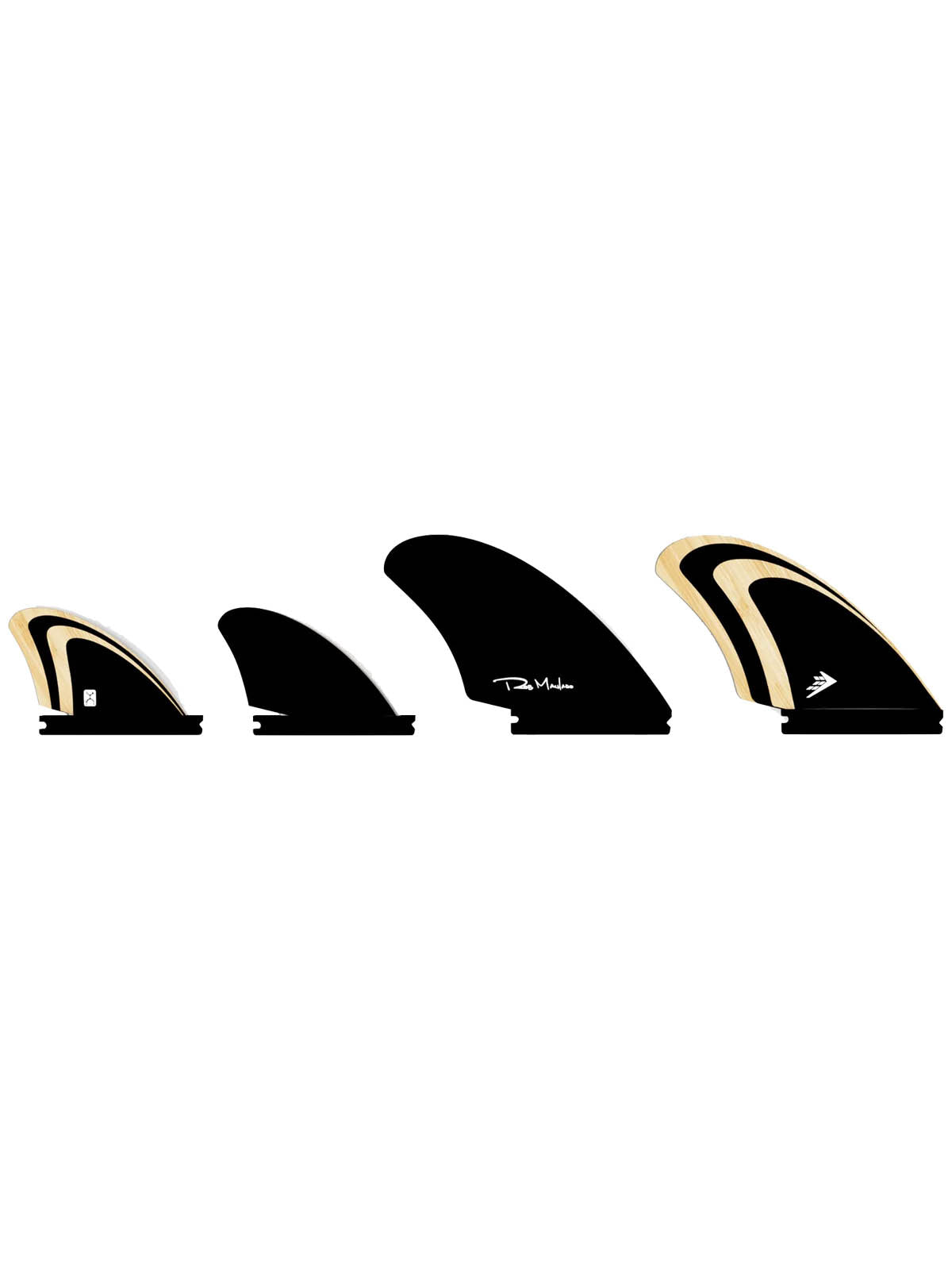 Firewire Surfboards Machado Seaside Quad Fin Set Bamboo/Black