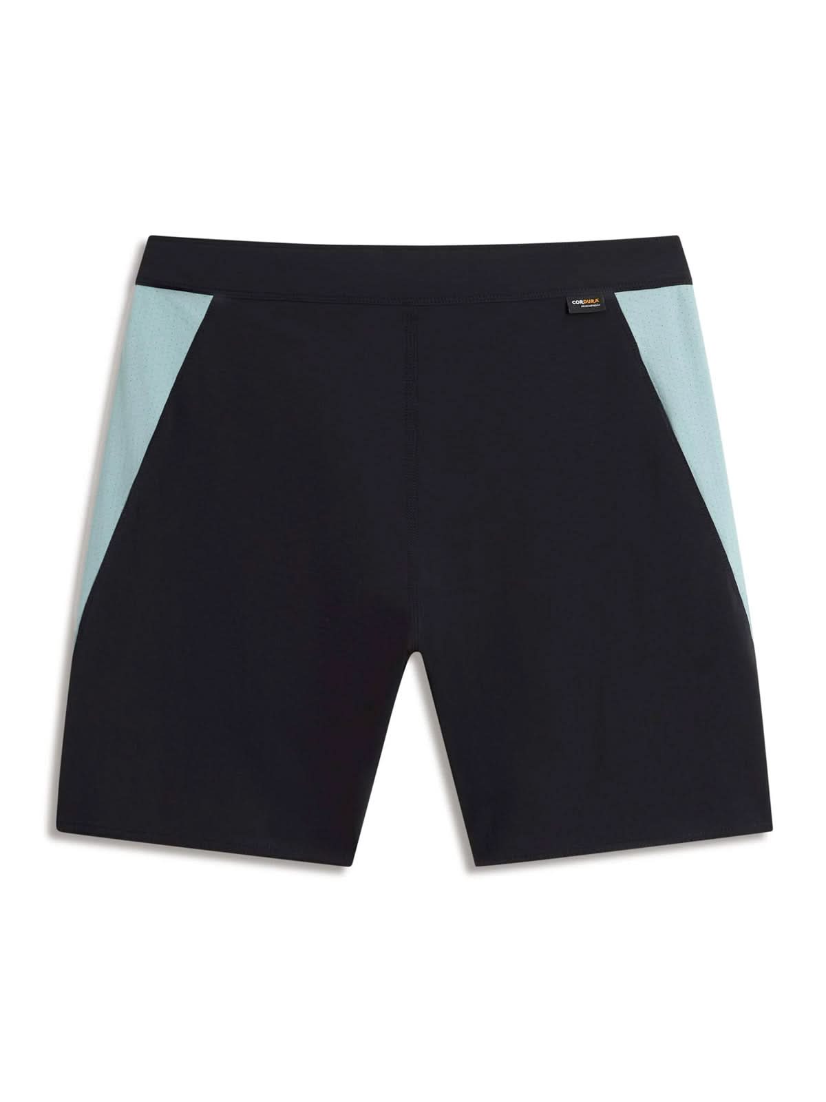 Florence Marine X Cordura Airtex Boardshort Black Lightest Sea Blue