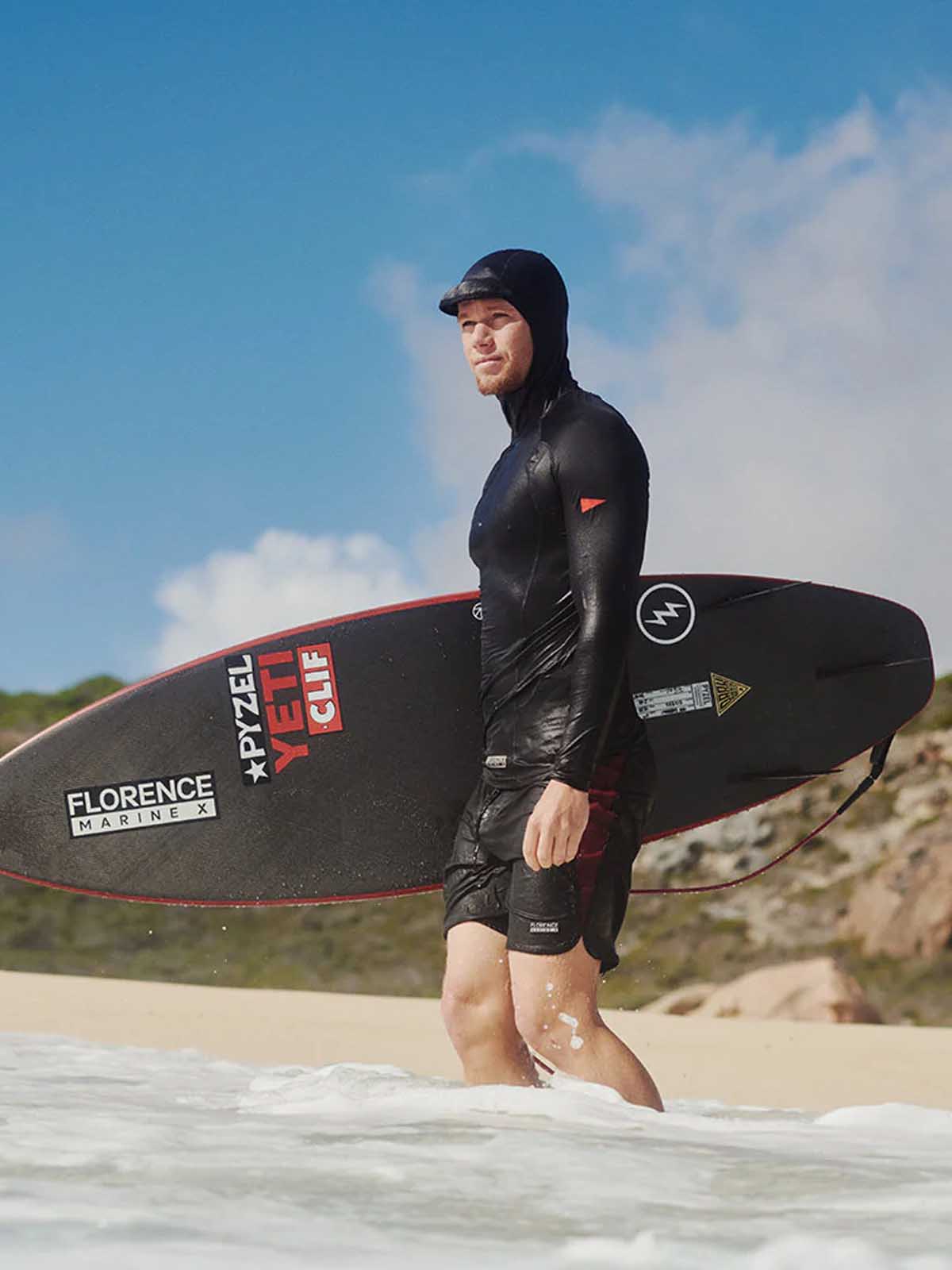 Florence Marine X Long Sleeve Hooded Rashguard Dark Navy