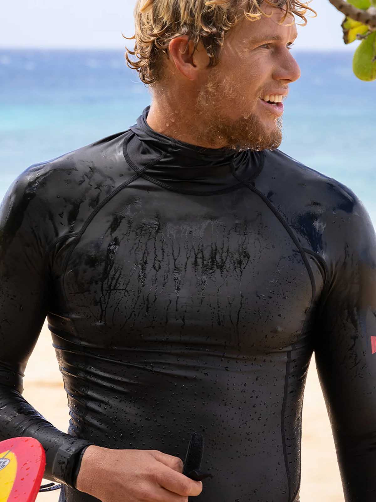 Florence Marine X Windshield Long Sleeve Hooded Rashguard Black