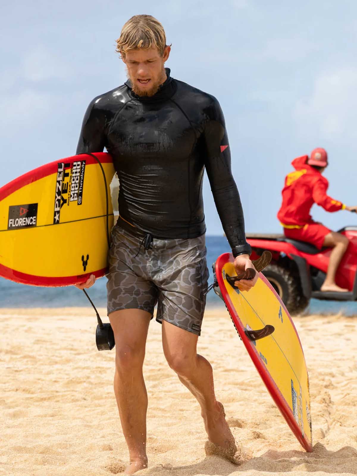 Florence Marine X Windshield Long Sleeve Hooded Rashguard Black