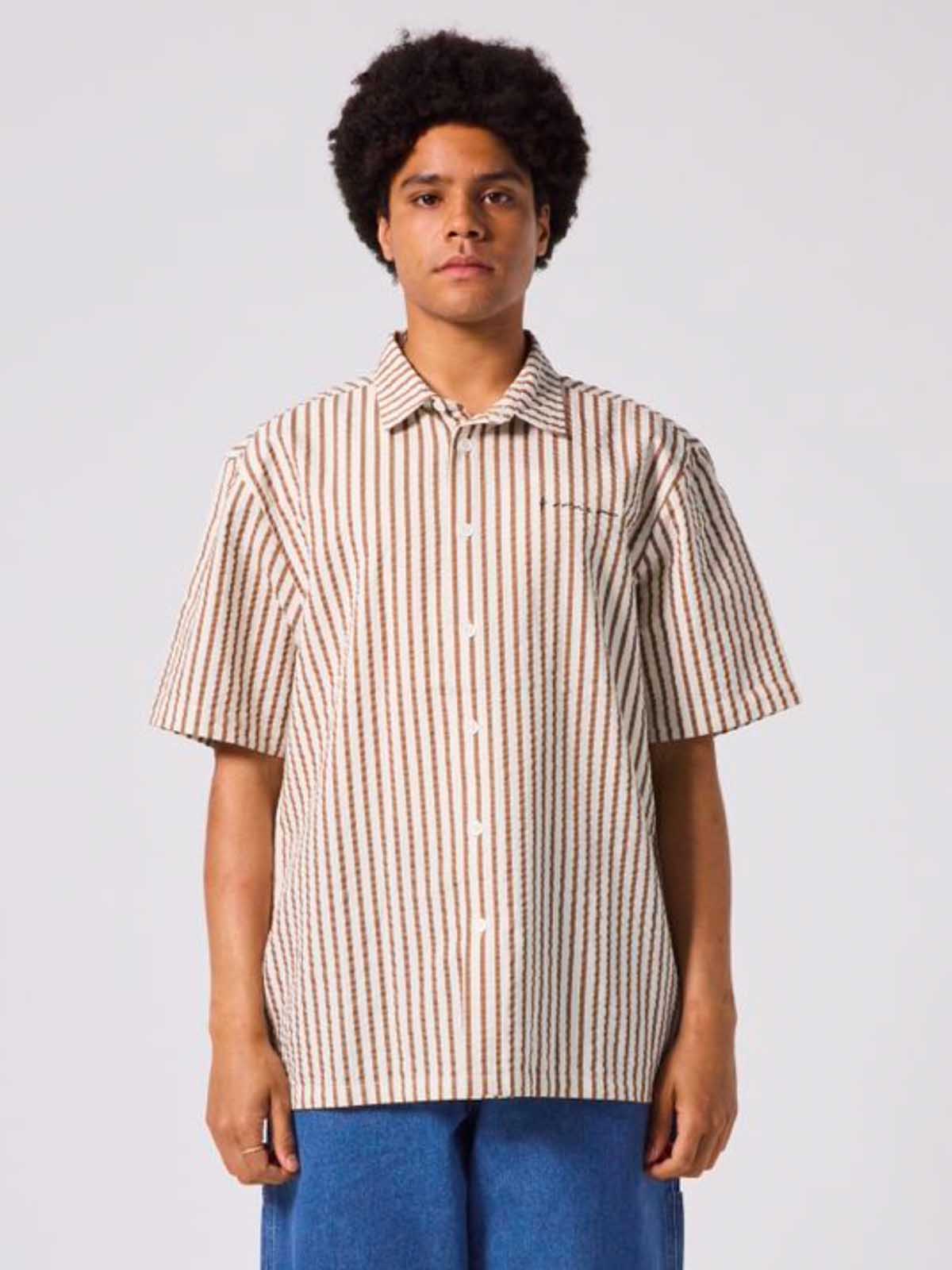 Former Vivian Seersucker SS Shirt Copper