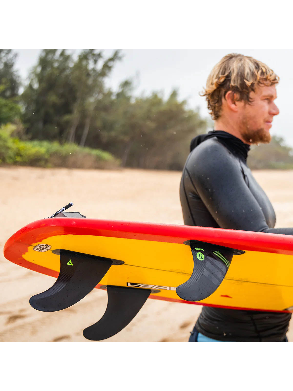 Futures Fins Thruster John John Florence Alpha Black Green Medium