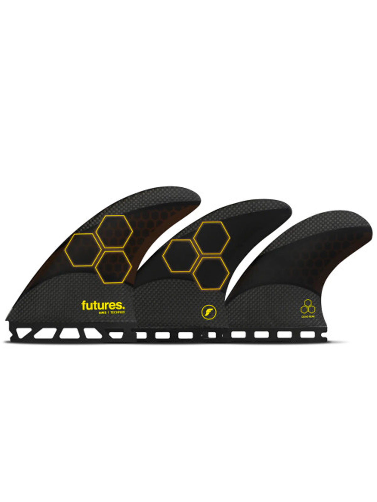Futures Fins Al Merrick Thruster Set Techflex Black Carbon Large