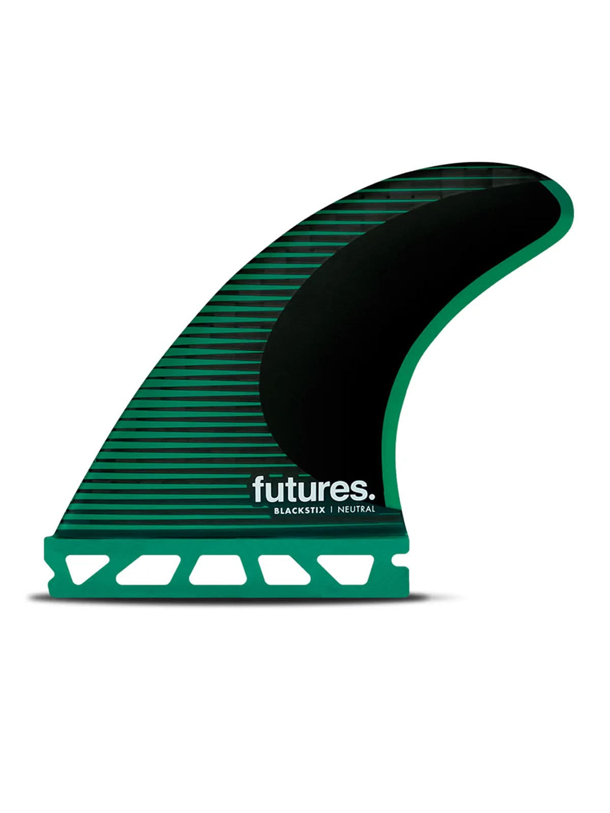 Futures Fins F6 Blackstix Thruster Neutral Black-Petrol Green Medium