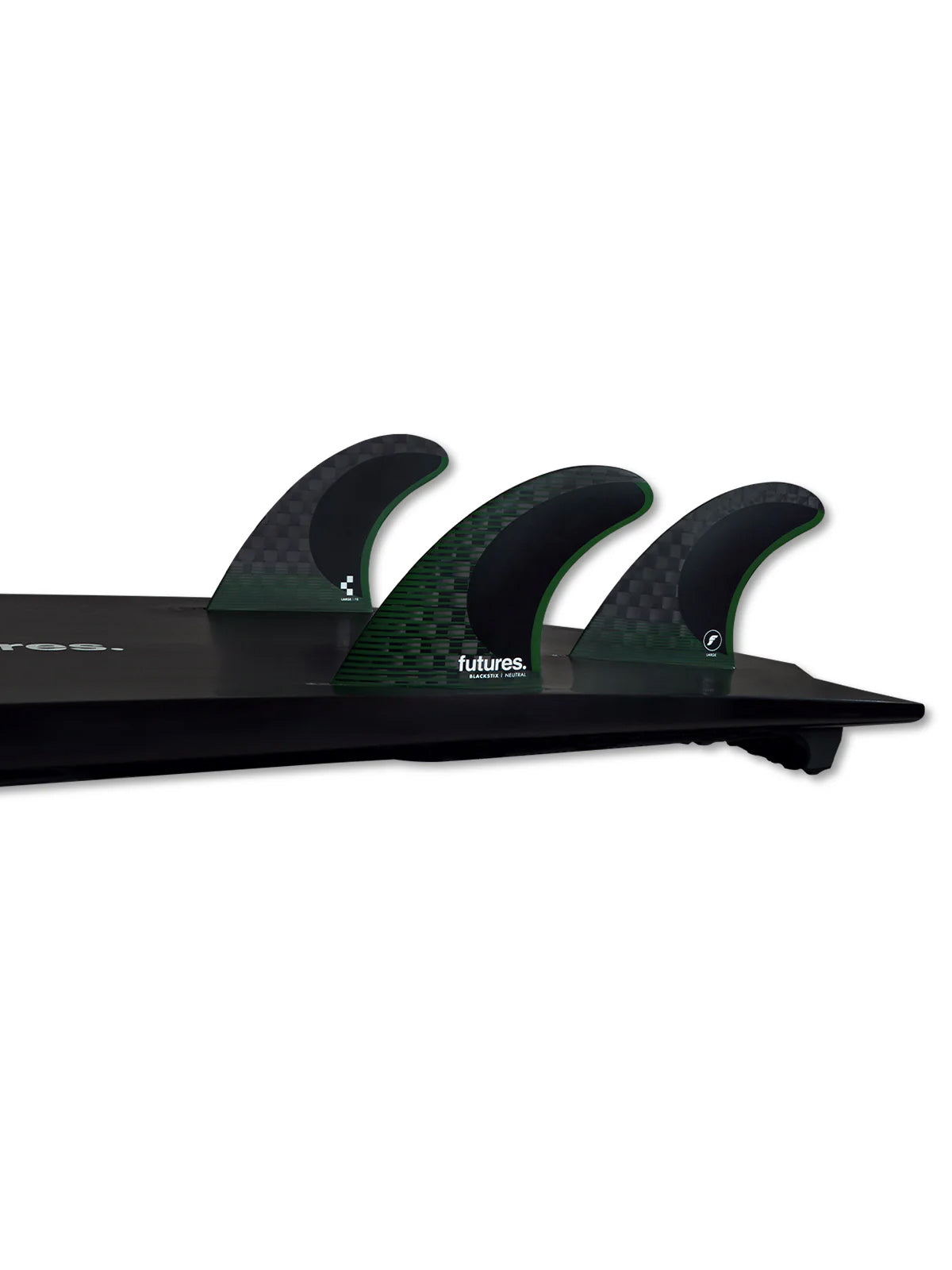 Futures Fins F8 Blackstix Thruster Neutral Black-Green Large