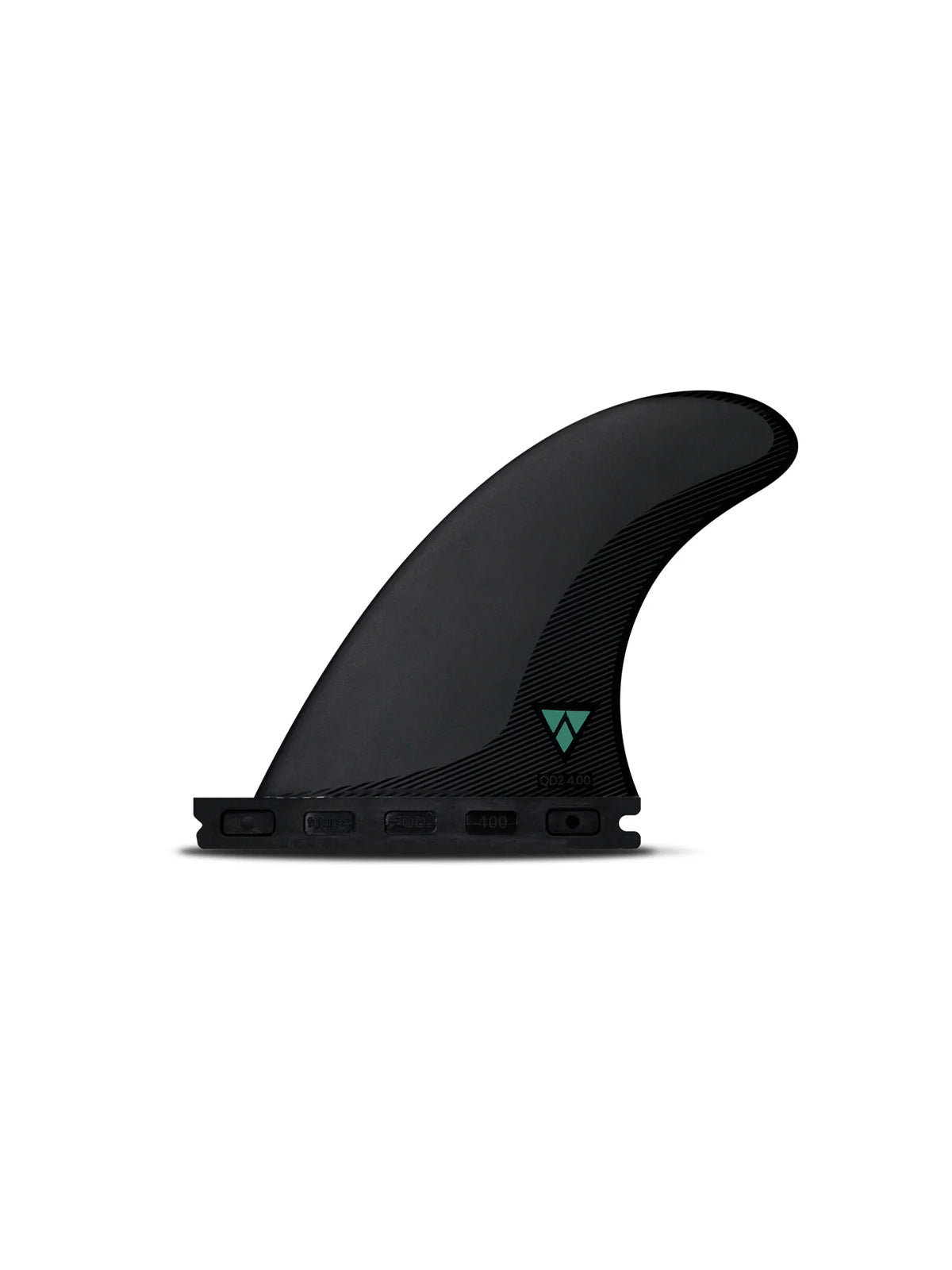 Futures Fins Quad 2 Fin Set 4.00 Alpha Series Carbon Green Medium